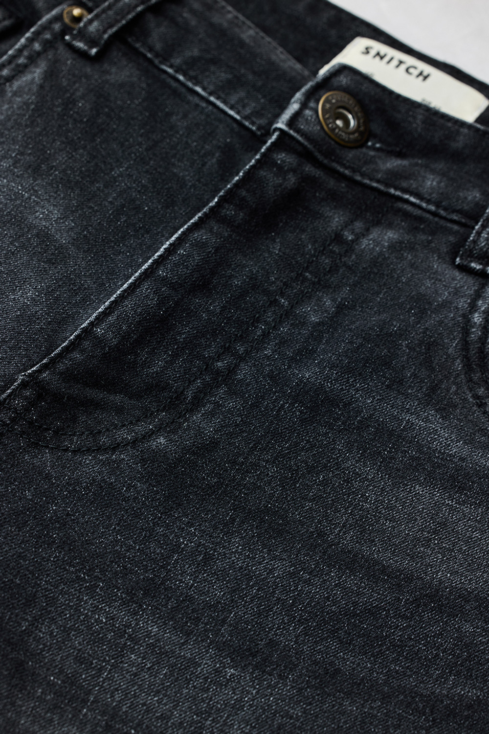 Image of Snitch Straight Fit Men Dark Grey Jeans