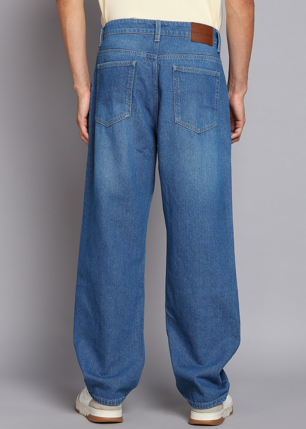 Image of Spykar Loose Fit Men Blue Jeans