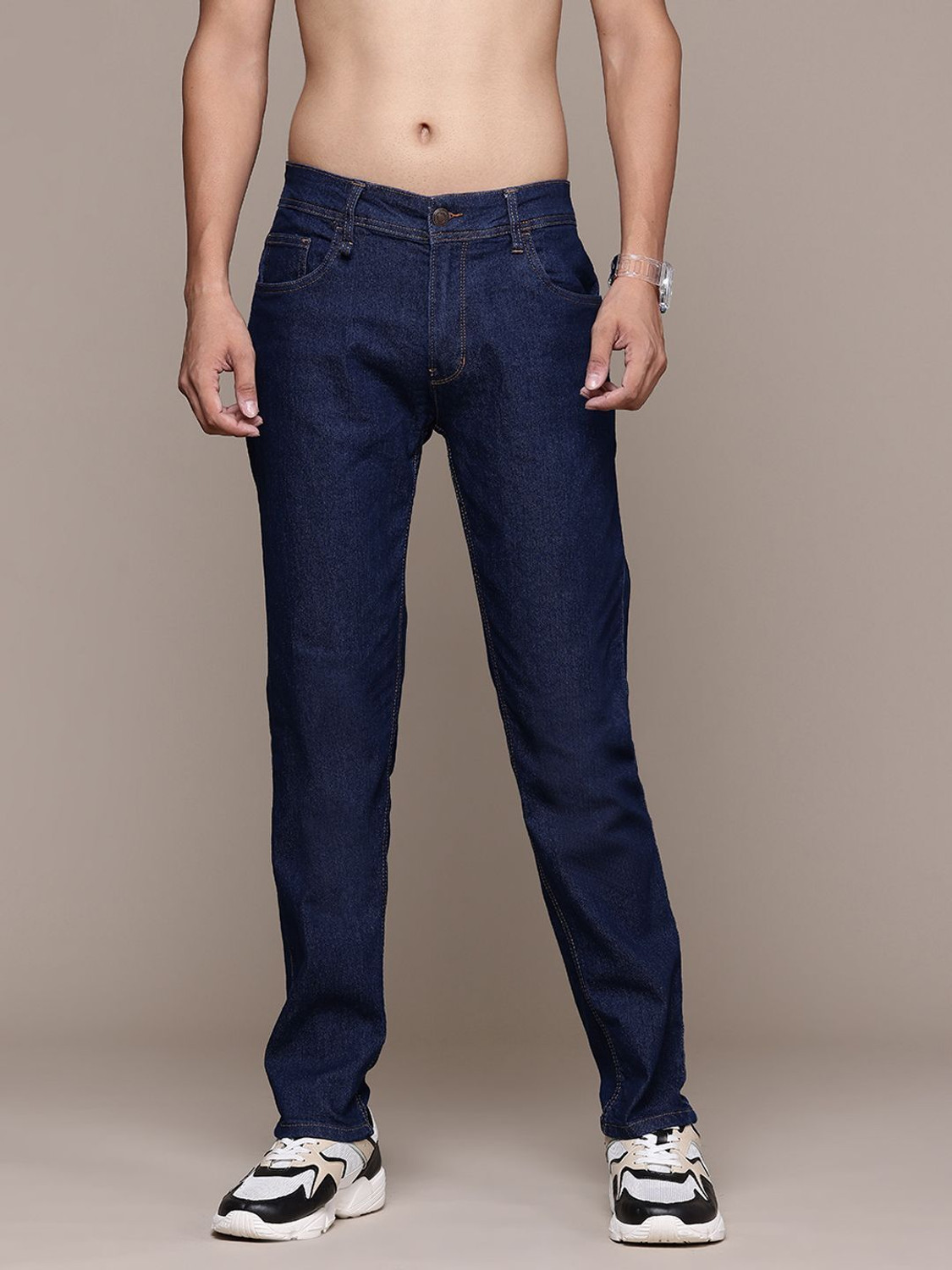 Image of Roadster Tapered Fit Men Blue Jeans