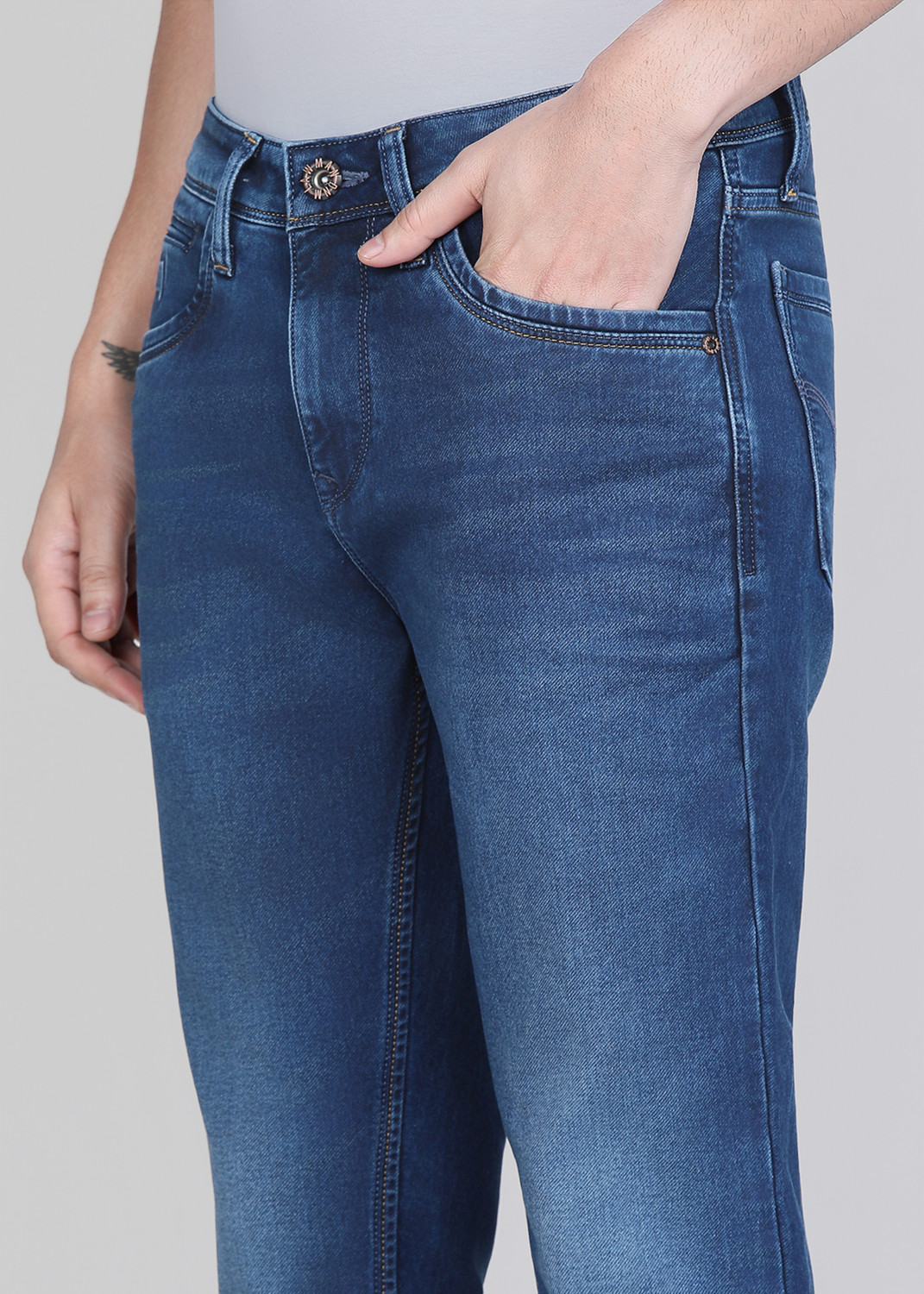 Image of LAWMAN Skinny Men Blue Jeans