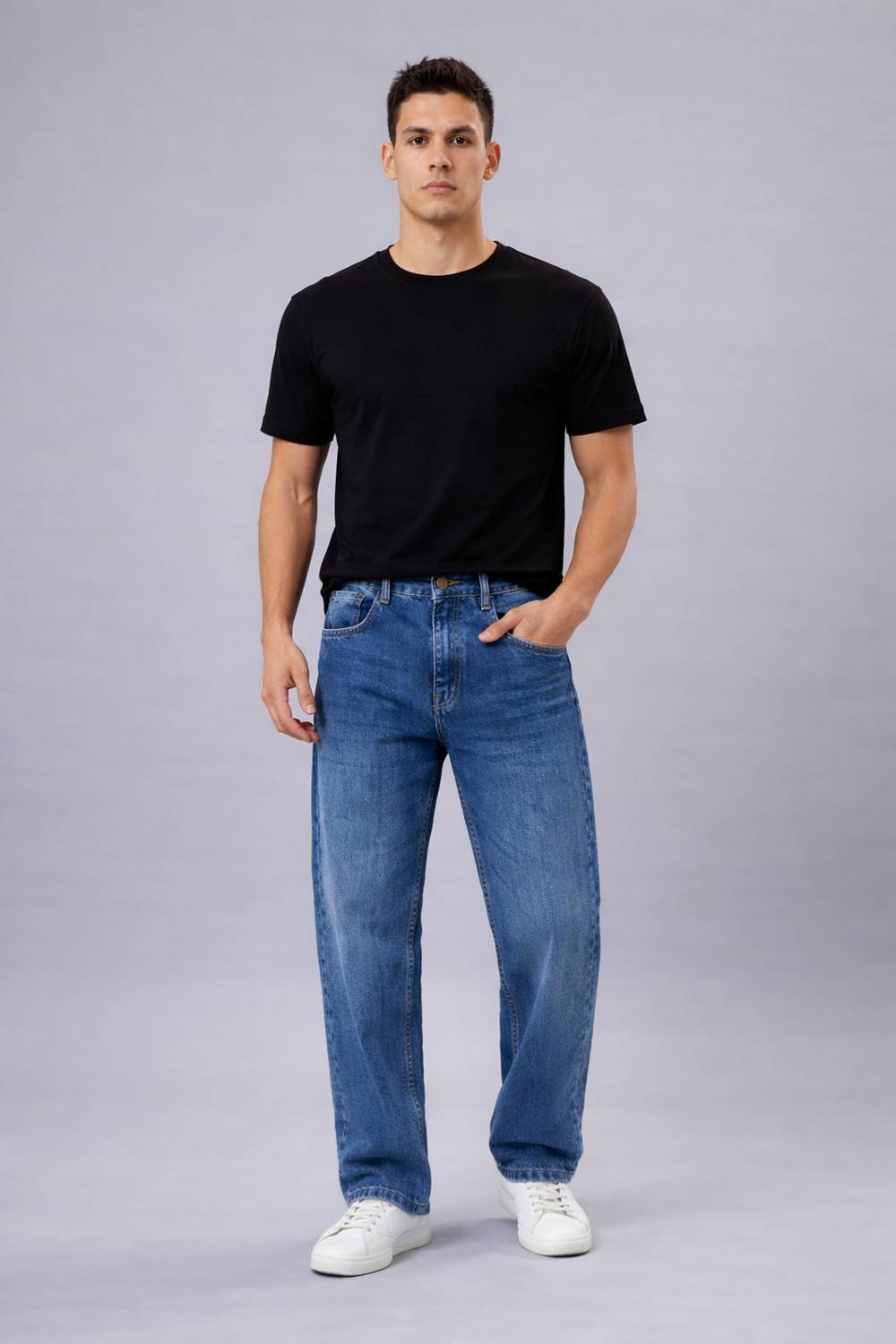 WAZWEAR Straight Fit Men Dark Blue Jeans - Image 5