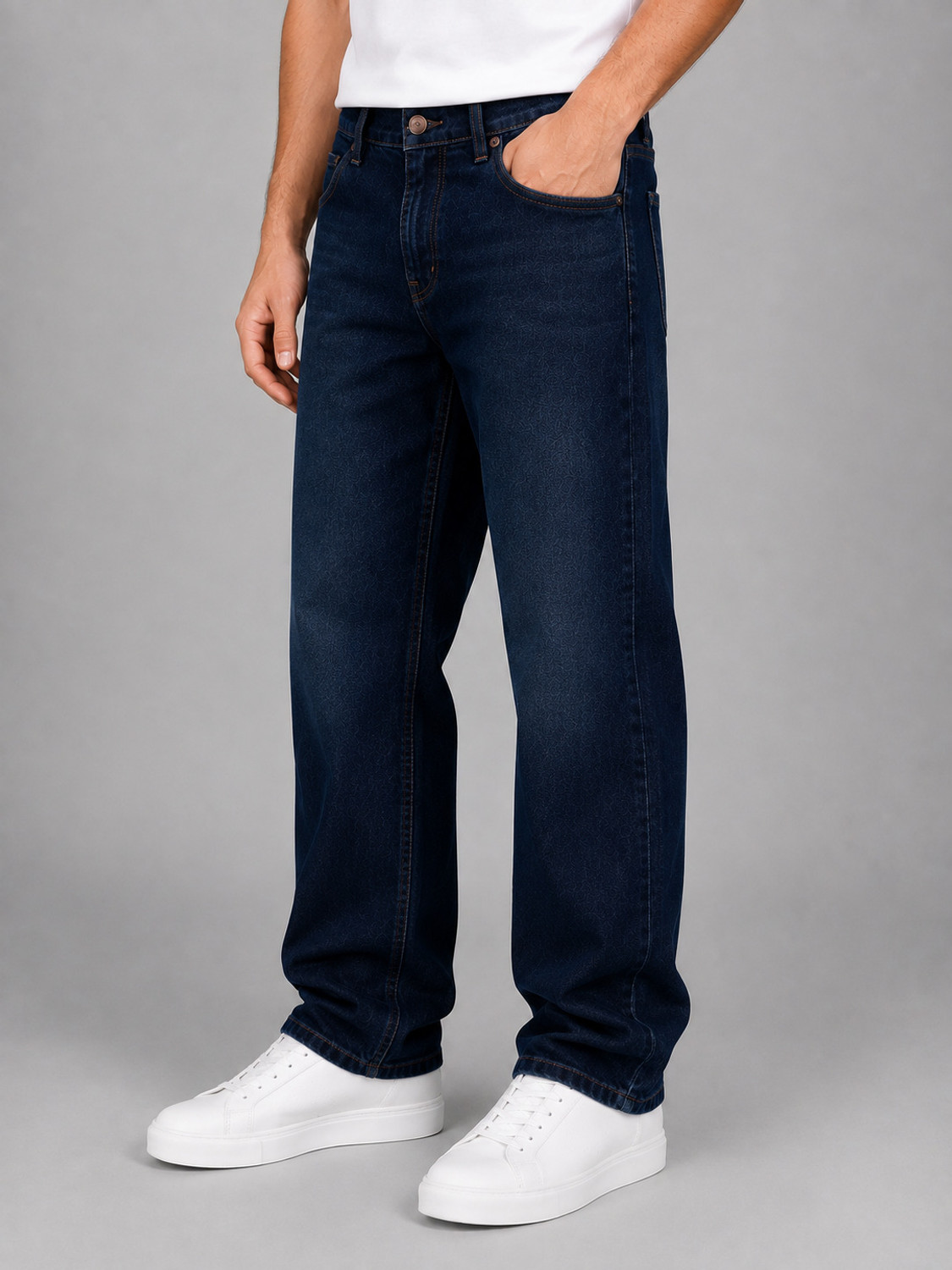 Image of NUMERO UNO Loose Fit Men Blue Jeans