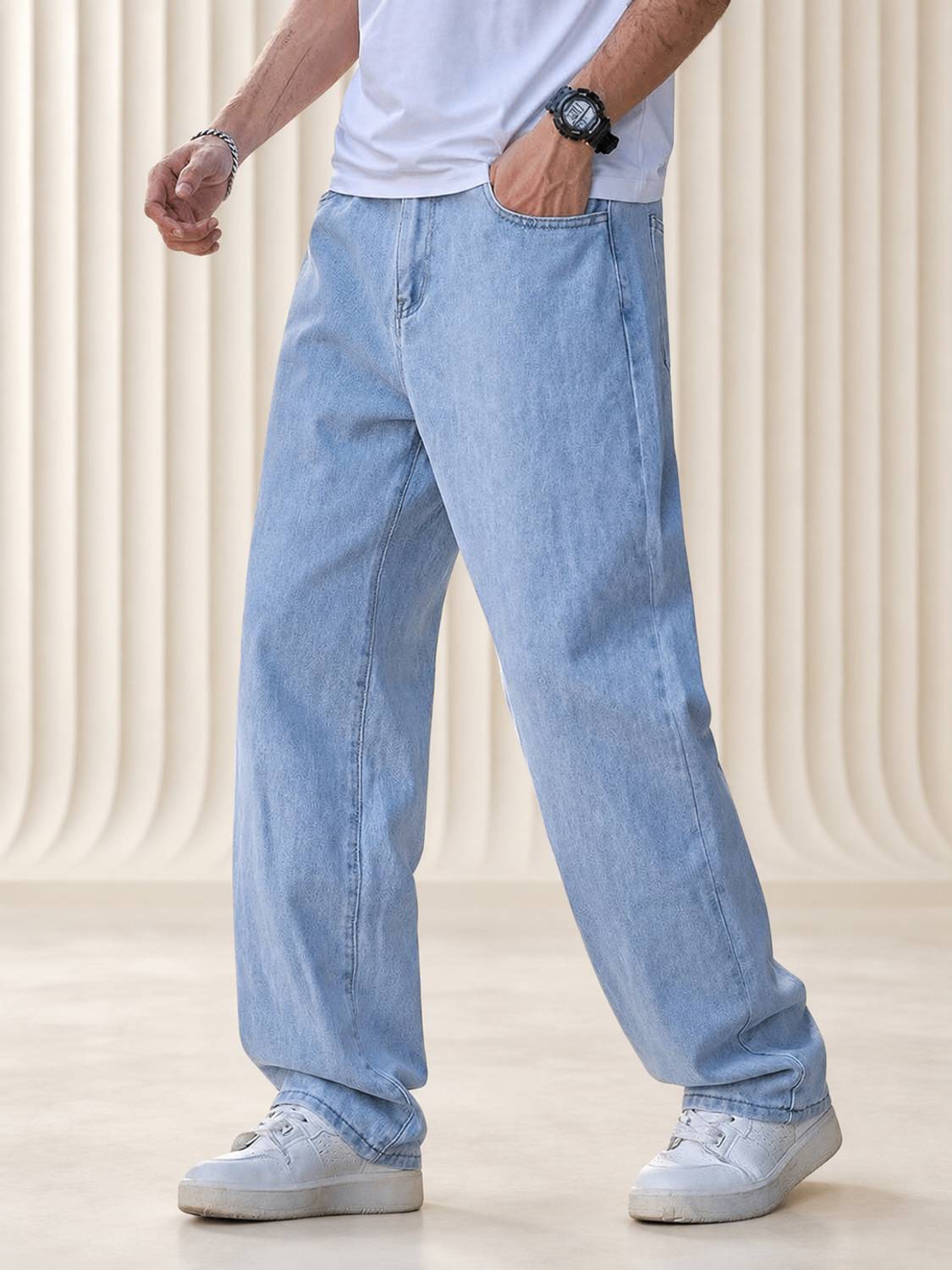 STARVIELLE Men Light Blue Jeans - Image 1