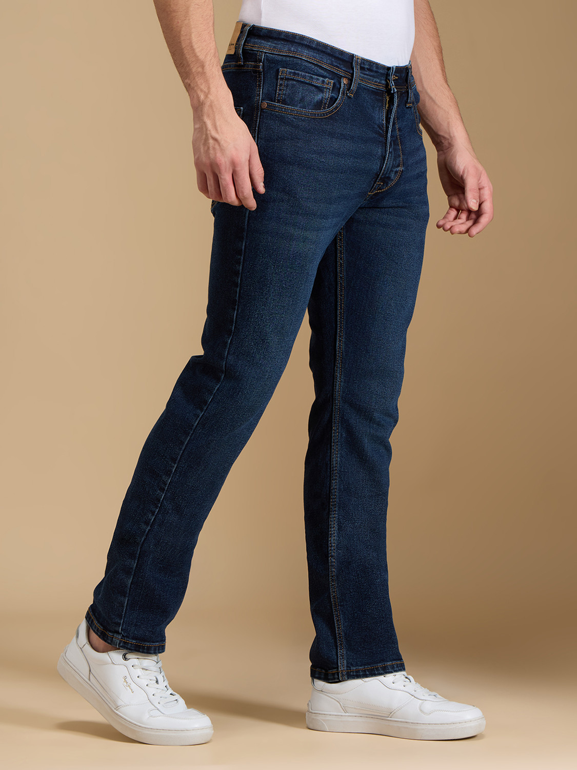 Image of Pepe Jeans Straight Fit Men Dark Blue Jeans