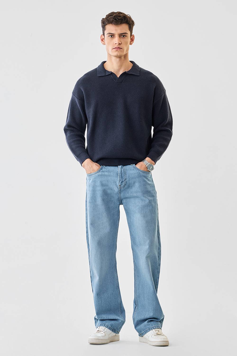 Snitch Straight Fit Men Light Blue Jeans - Image 4