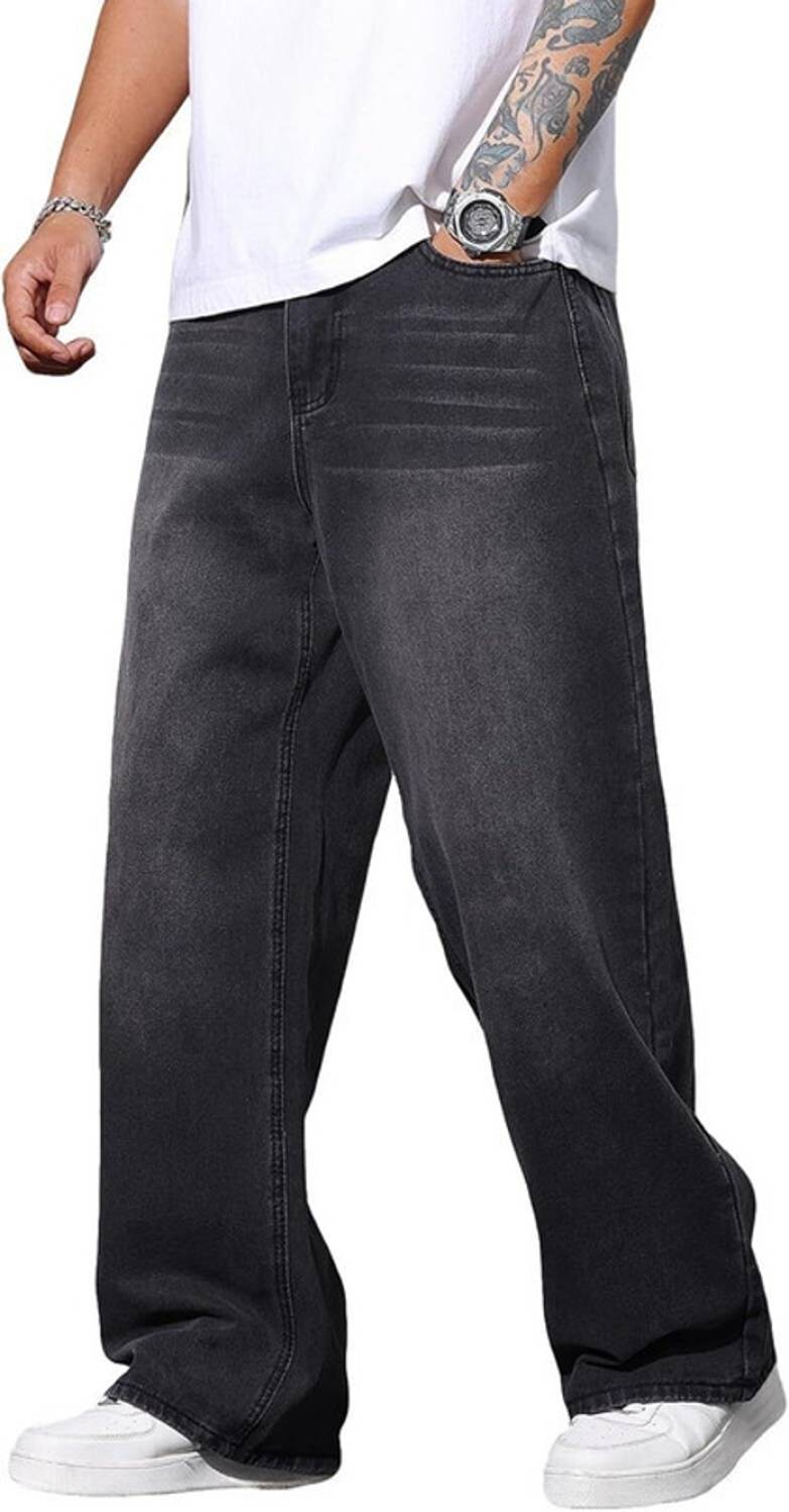 Tweezers Men Black Wide Leg Jeans - Image 4