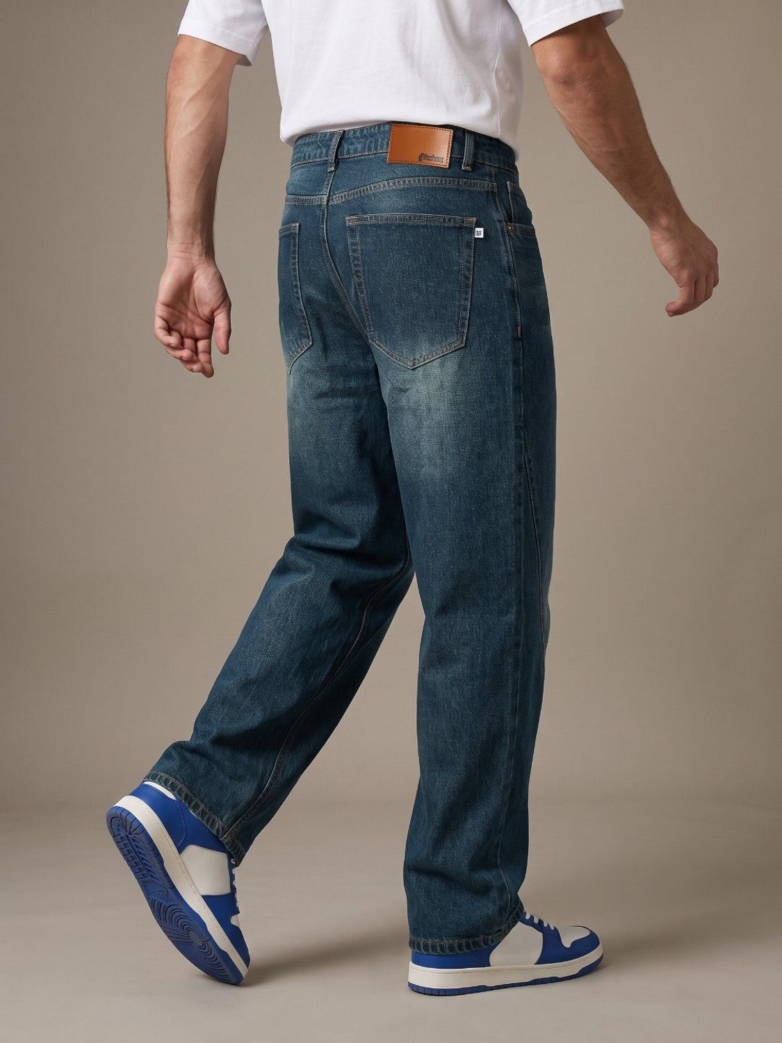 Image of Glitchez Loose Fit Men Blue Jeans