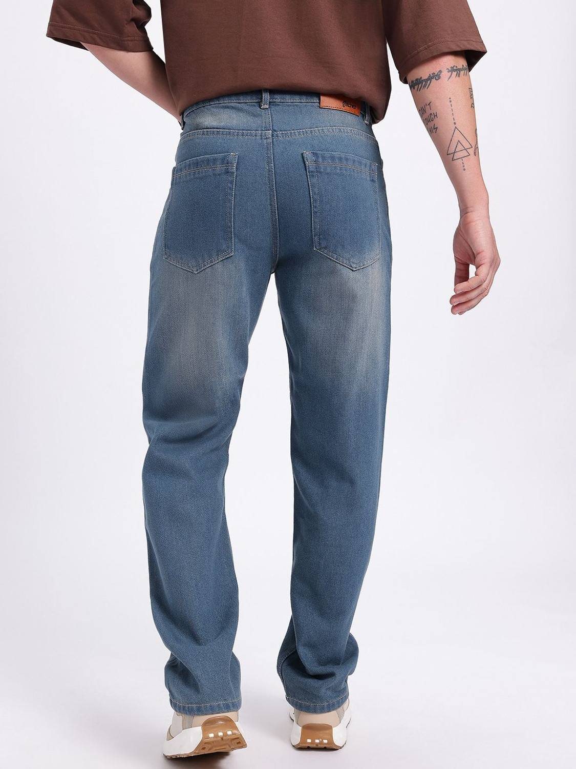Image of Glitchez Straight Fit Men Blue Jeans