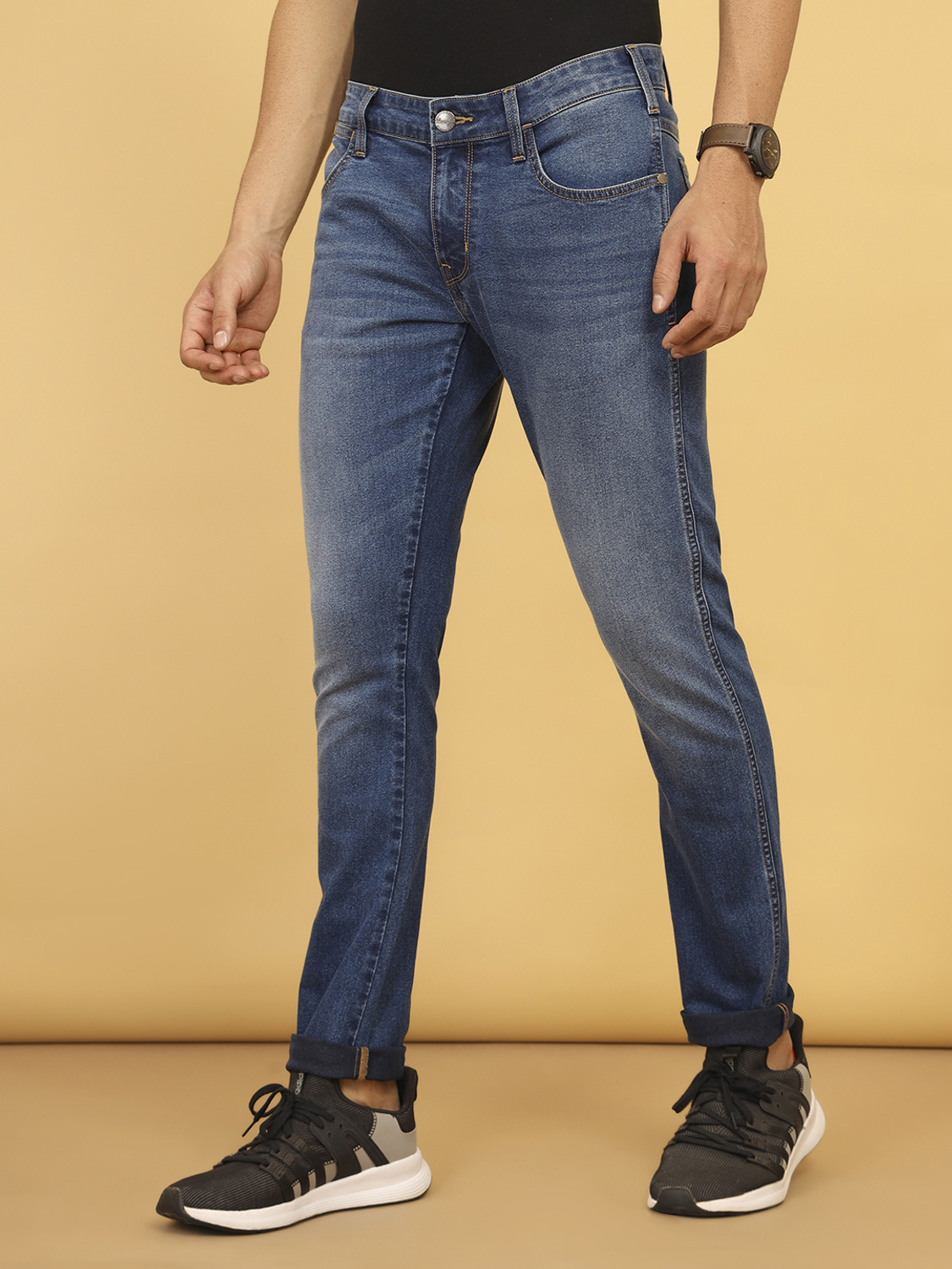 Image of Wrangler Skinny Men Blue Jeans