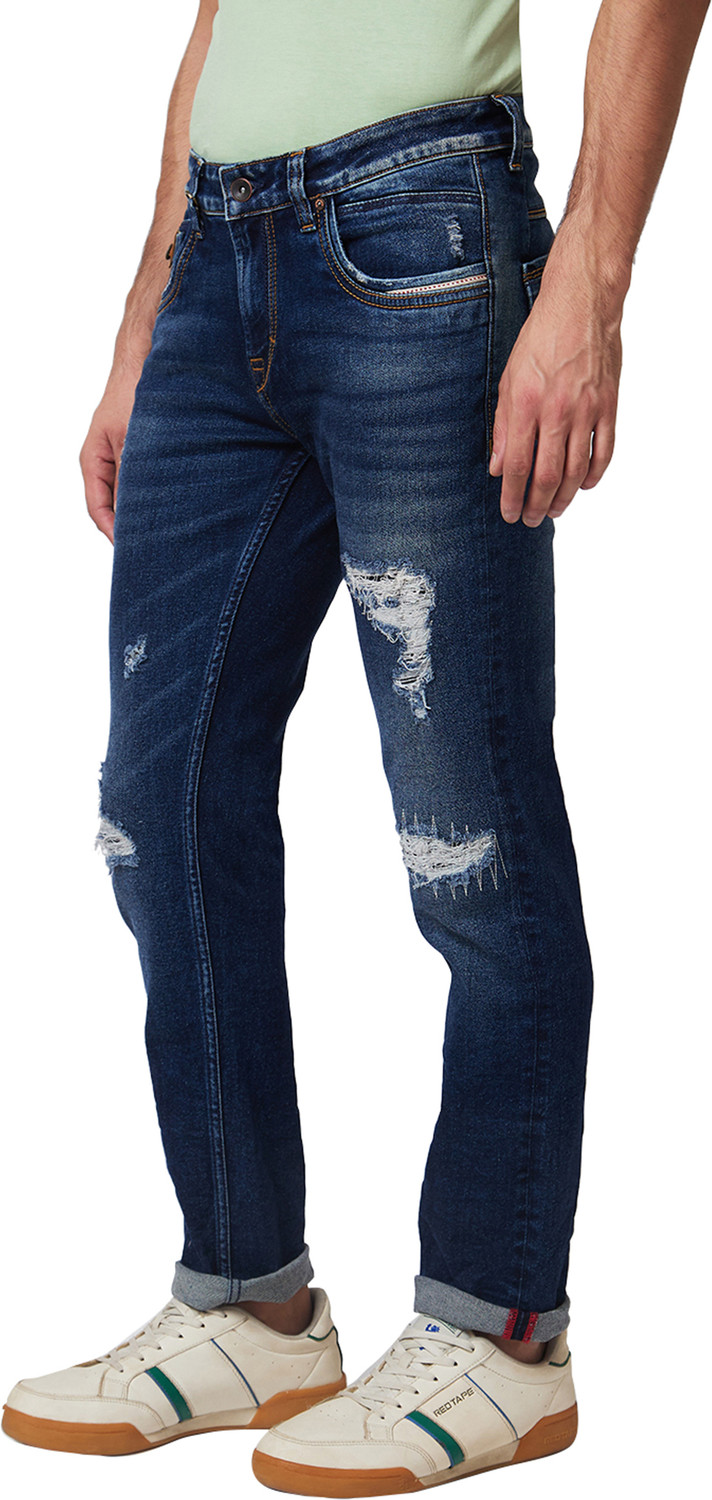 Image of Spykar Regular Men Blue Jeans