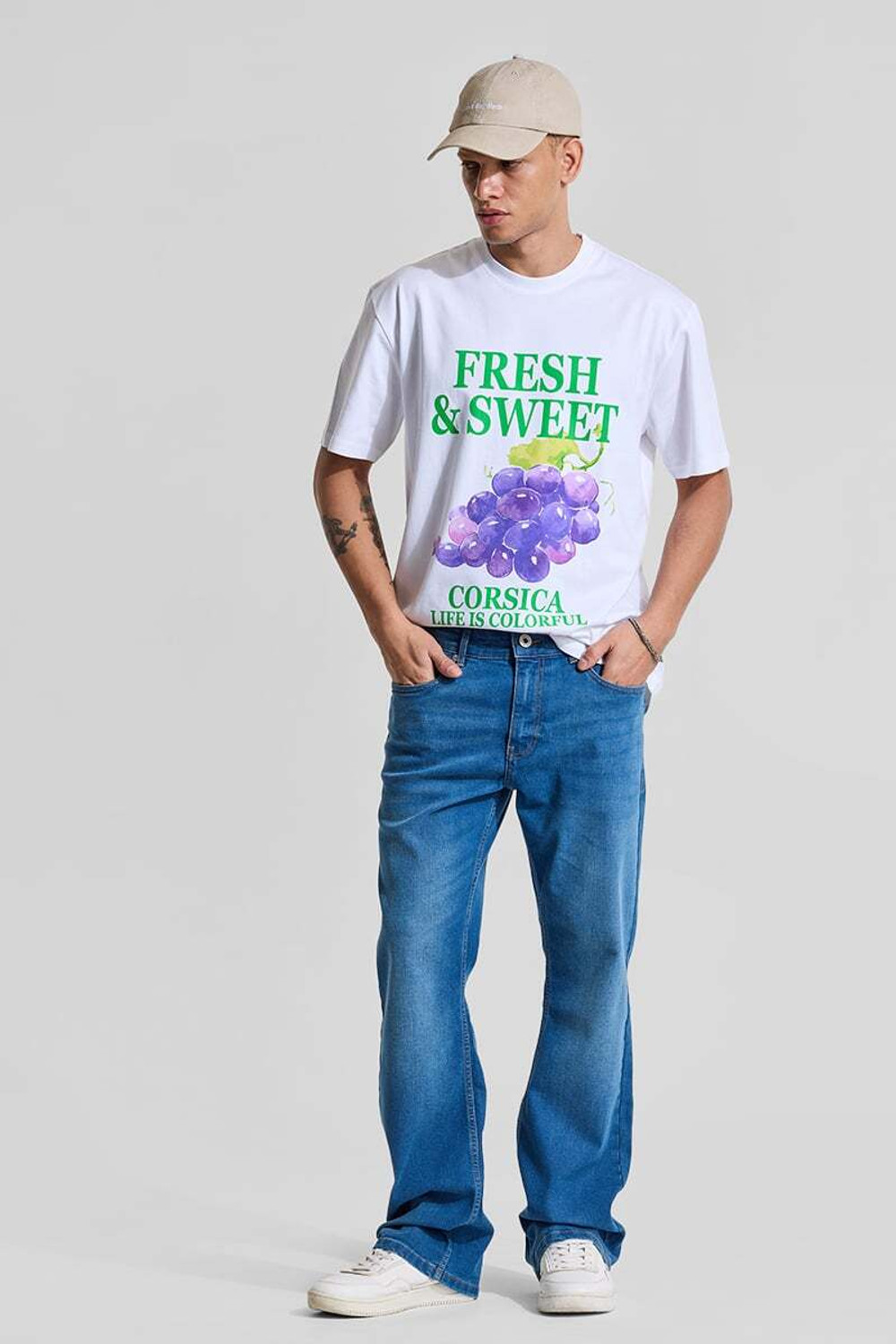 Image of Snitch Regular Men Blue Jeans