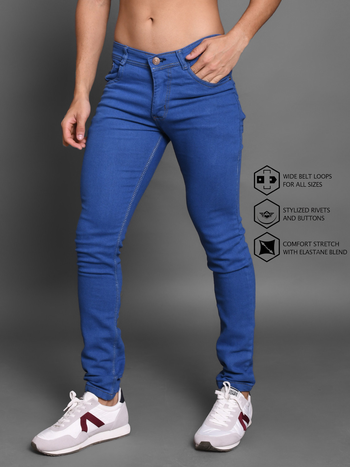 Image of Lzard Slim Men Light Blue Jeans