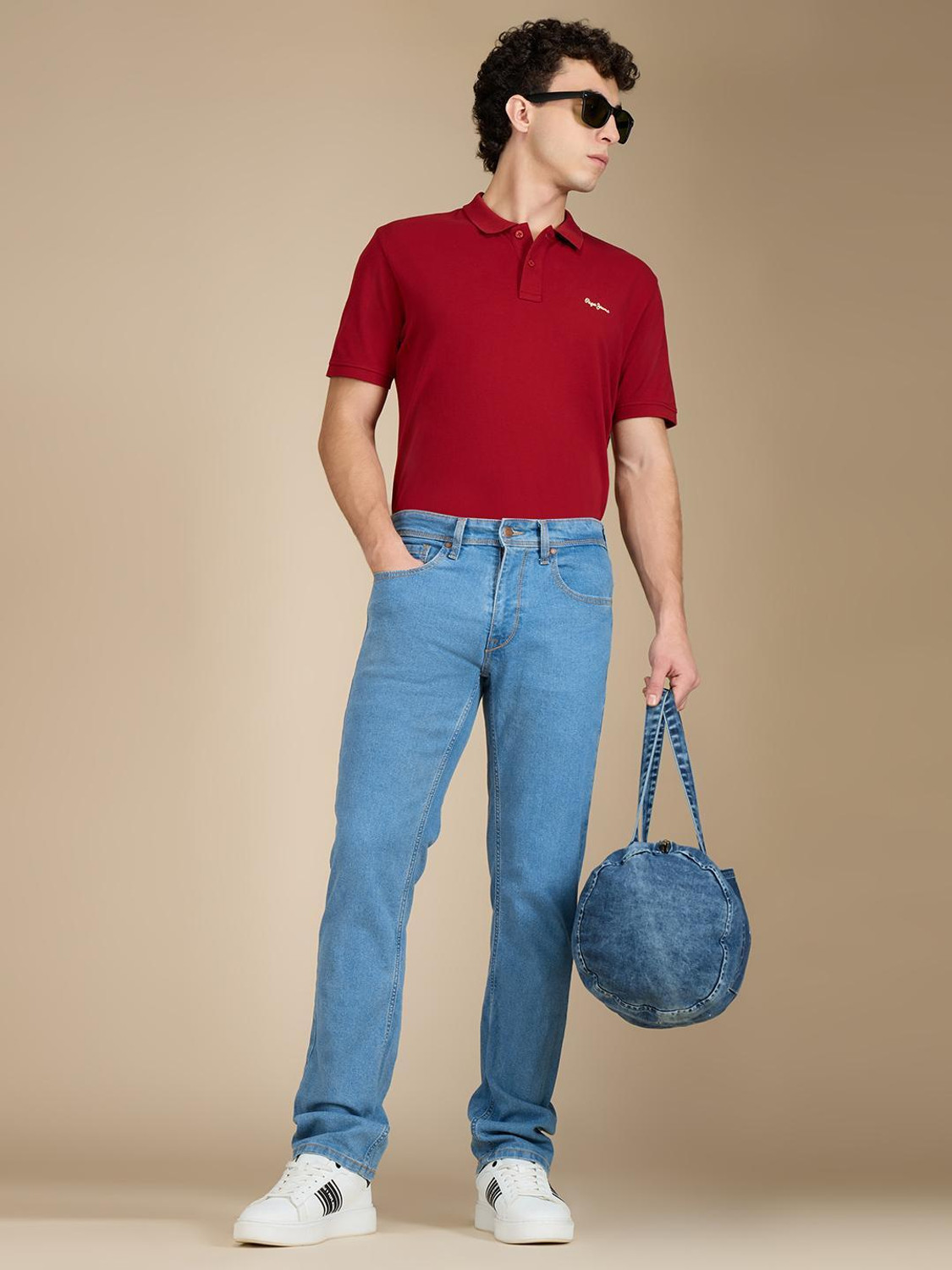 Image of Pepe Jeans Straight Fit Men Blue Jeans