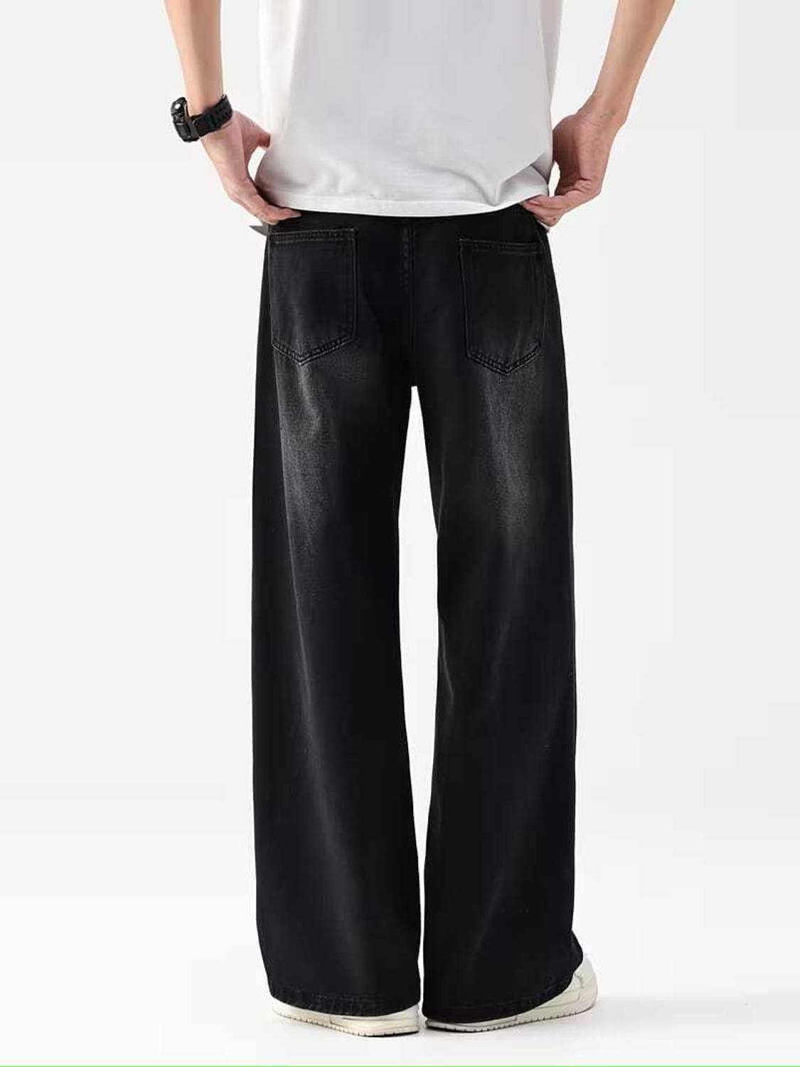KRUTAL Wide Leg Dark Grey Jeans - Image 3