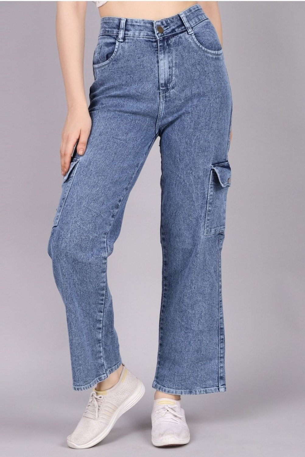 Image of TRENDY LOOKS Straight Fit Women Blue Jeans