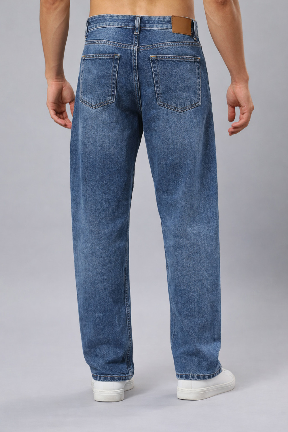 Image of WAZWEAR Straight Fit Men Dark Blue Jeans