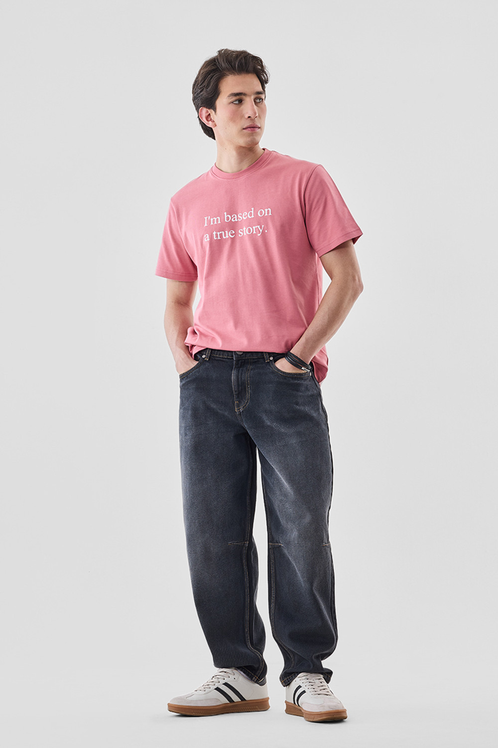 Image of Snitch Relaxed Fit Men Grey, Blue Jeans