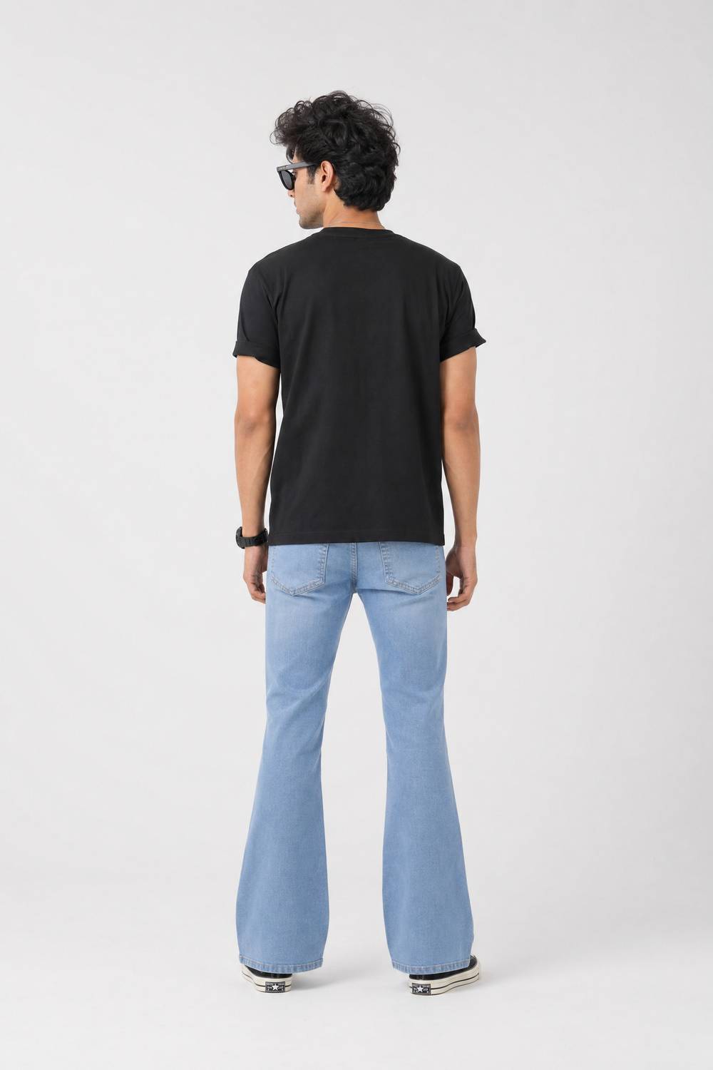 LA HOMMI Boot-Leg Men Light Blue Jeans - Image 4