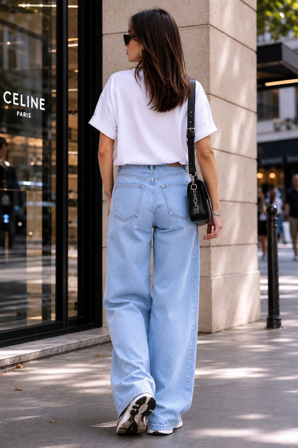Image of KASHIAN Loose Fit Women Light Blue Jeans