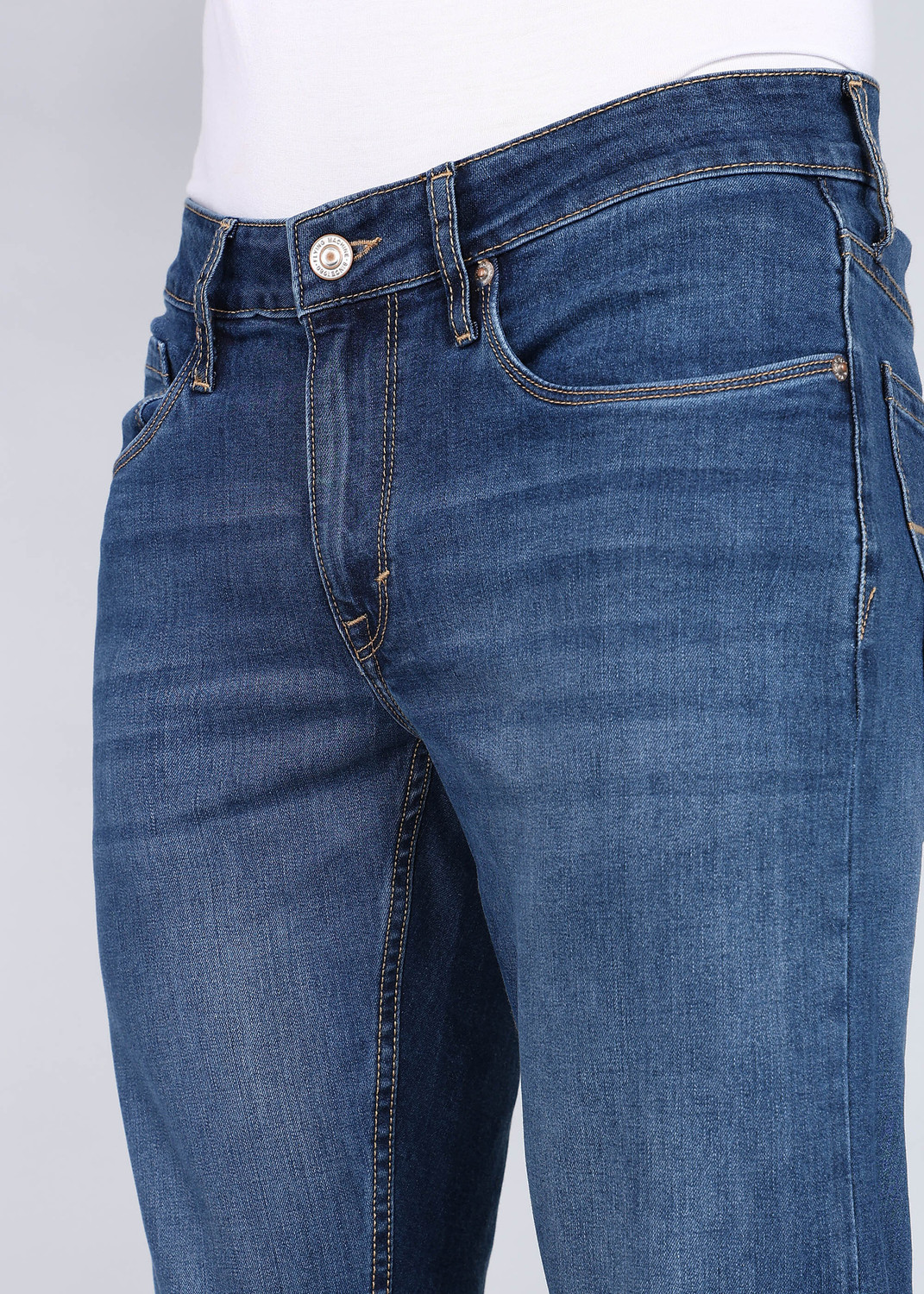 Image of FLYING MACHINE Super Skinny Men Blue Jeans