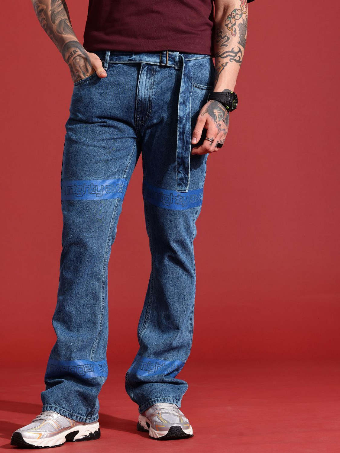 Image of Marvel Street Regular Men Blue Jeans