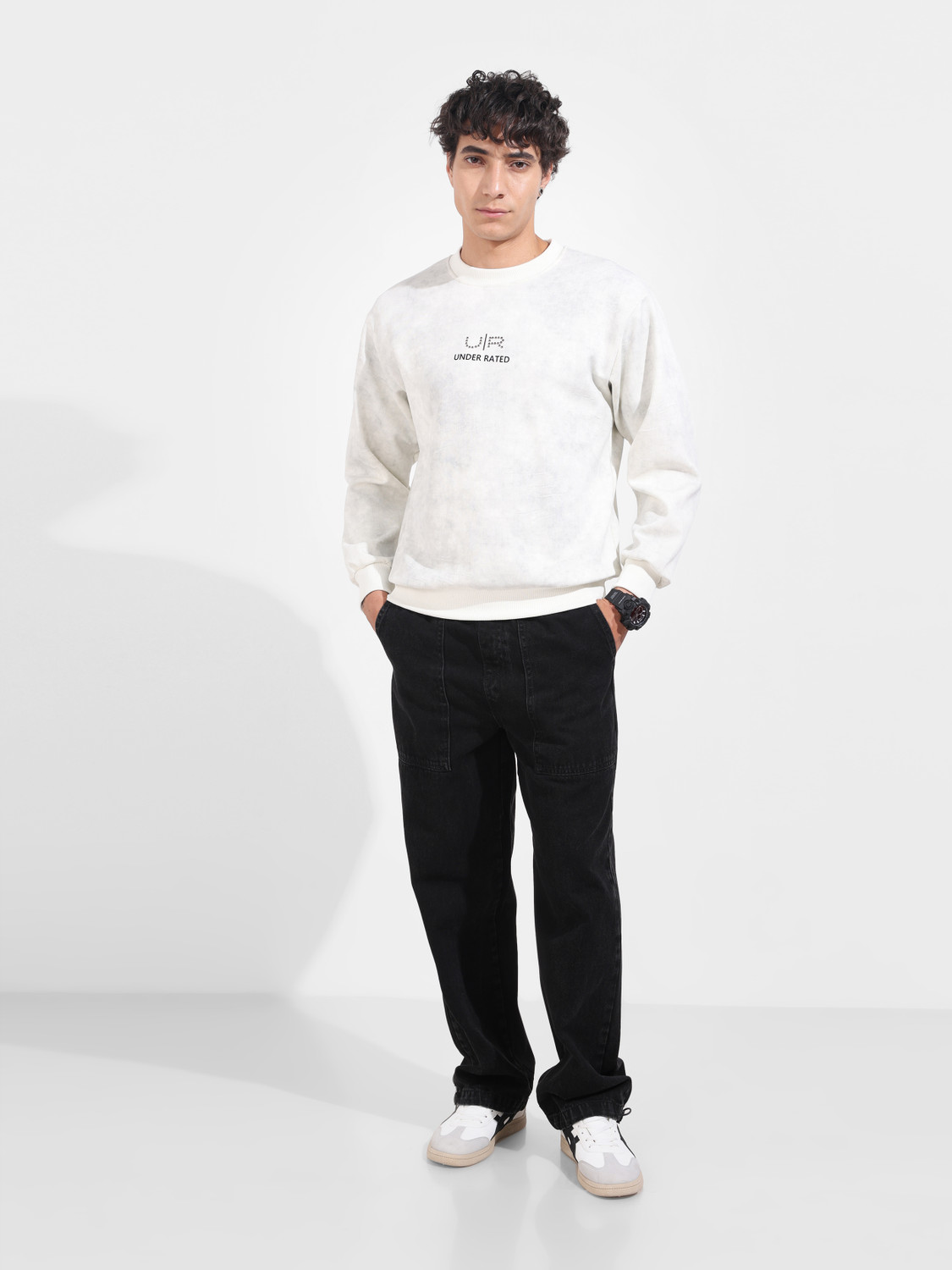 Image of The Indian Garage Co. Relaxed Fit Men Black Jeans