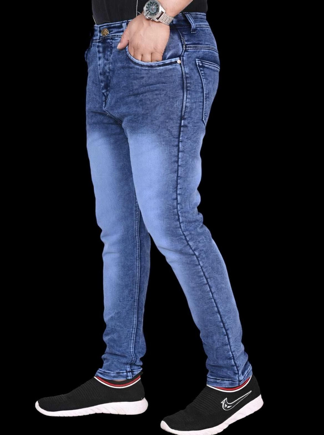 Image of joyguru fashion Slim Men Blue Jeans