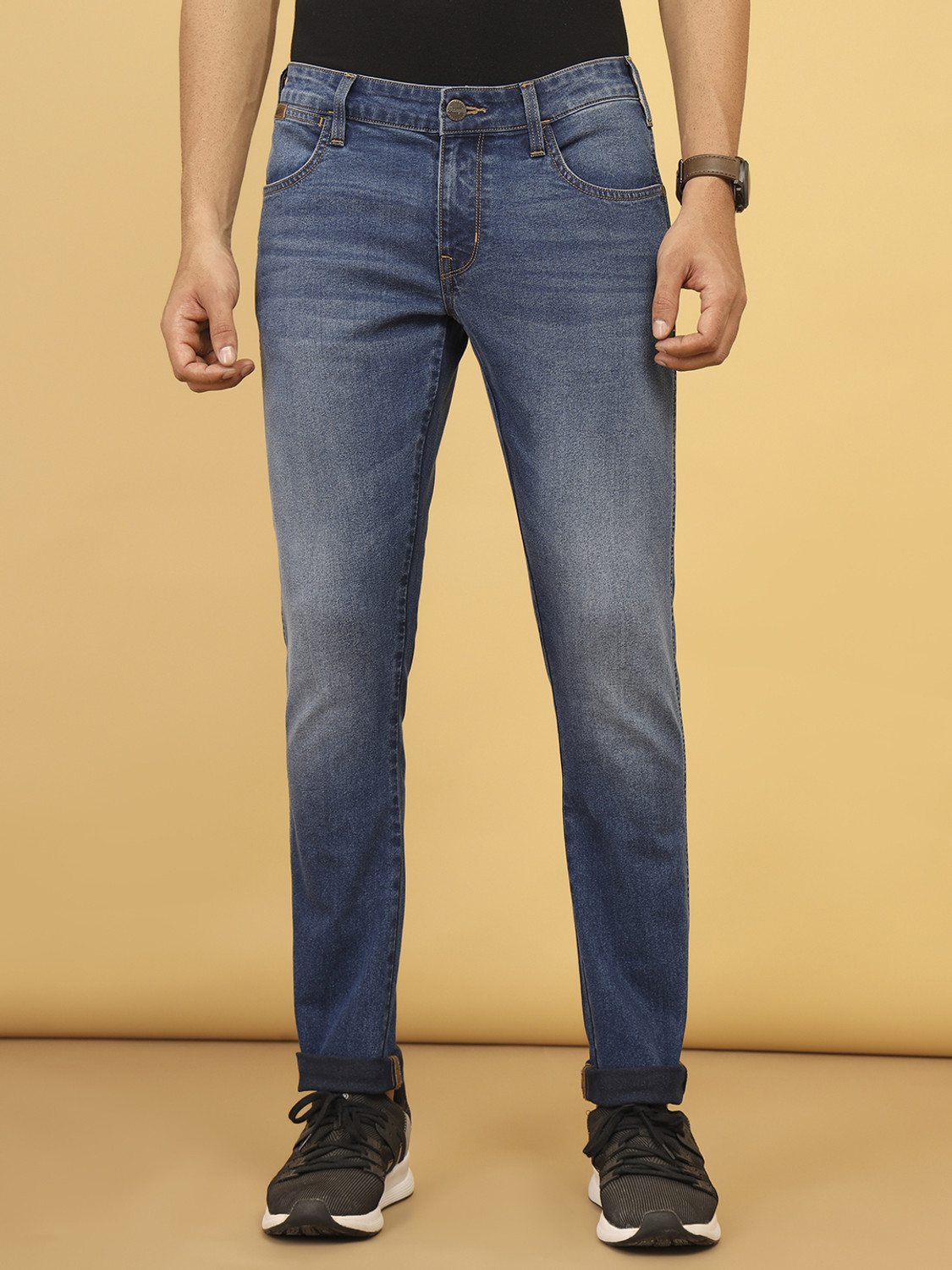 Image of Wrangler Skinny Men Blue Jeans