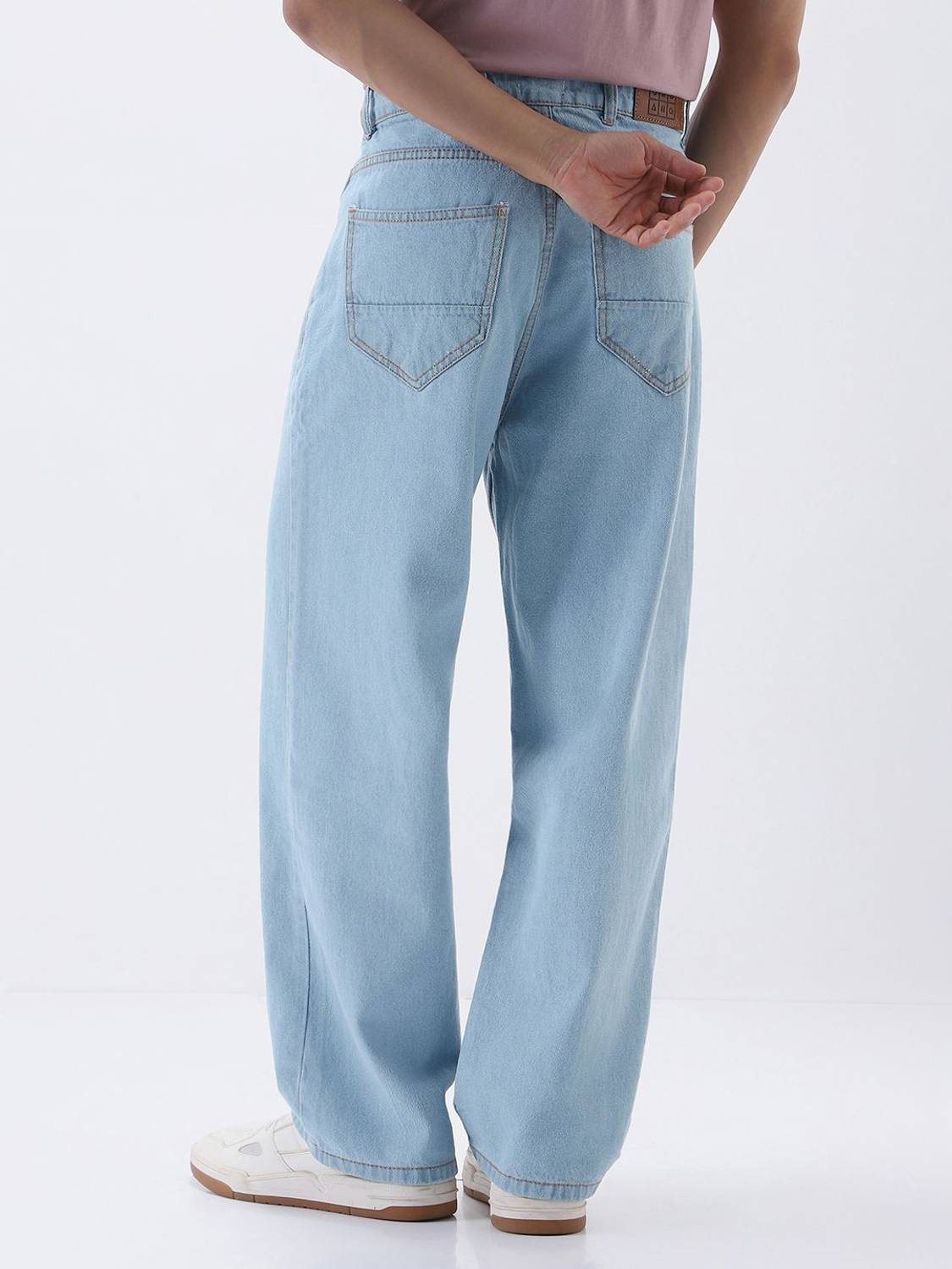 Urbano Fashion Loose Fit Men Light Blue Jeans - Image 3