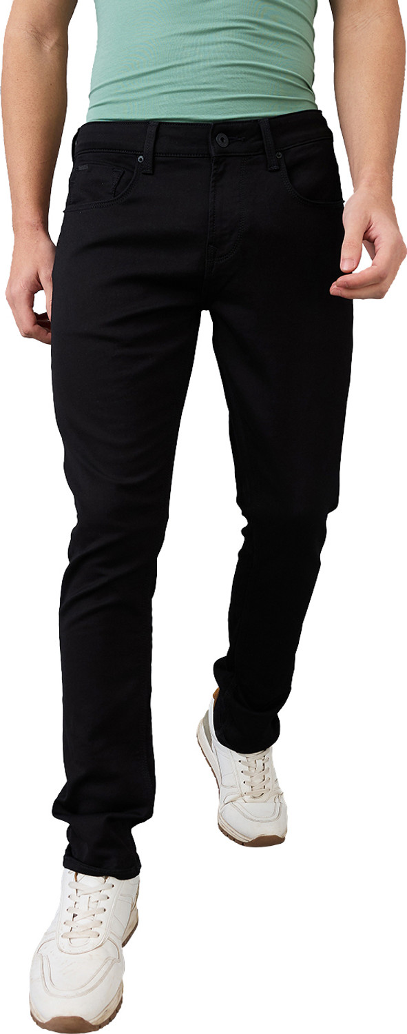 Image of Spykar Slim Men Black Jeans
