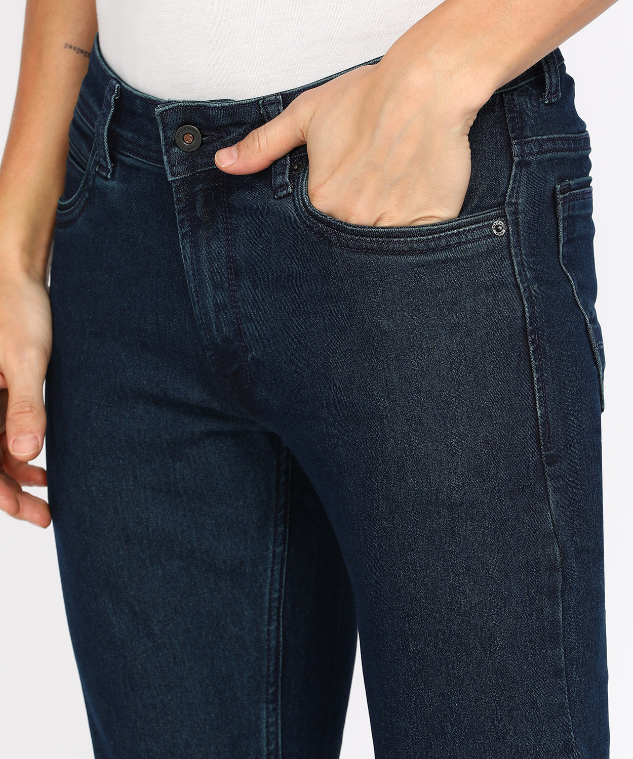 Image of PETER ENGLAND Slim Men Dark Blue Jeans