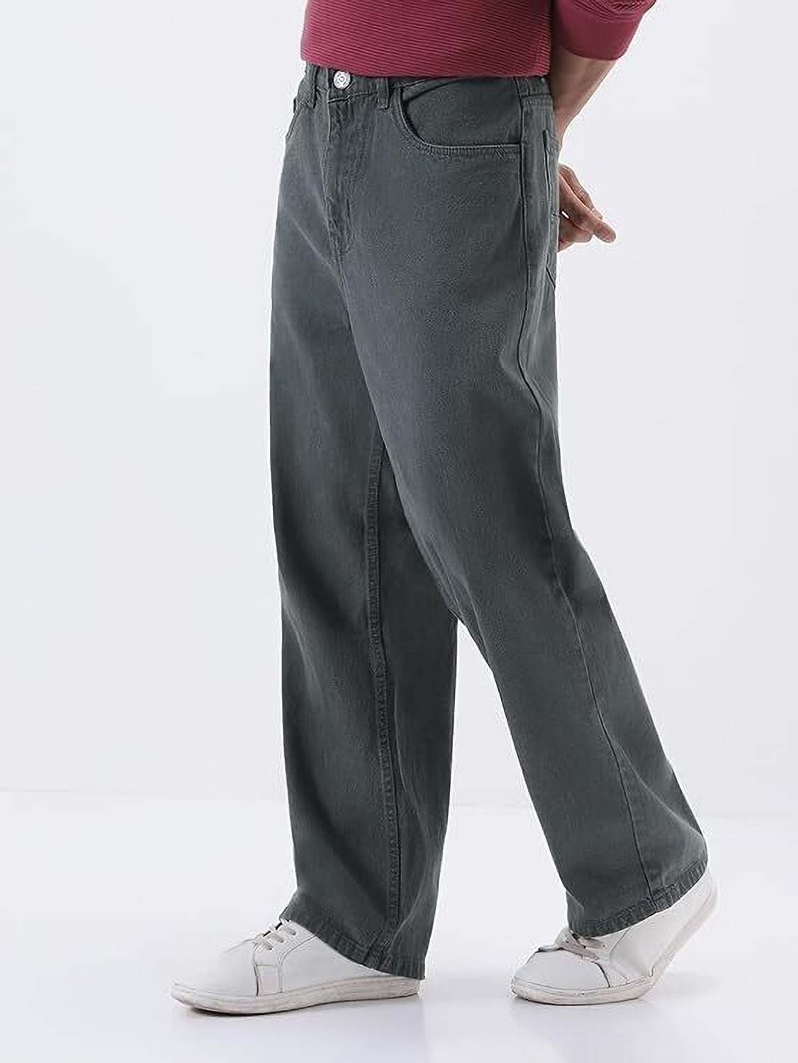 Image of UNITED DENIM Loose Fit Men Dark Grey Jeans