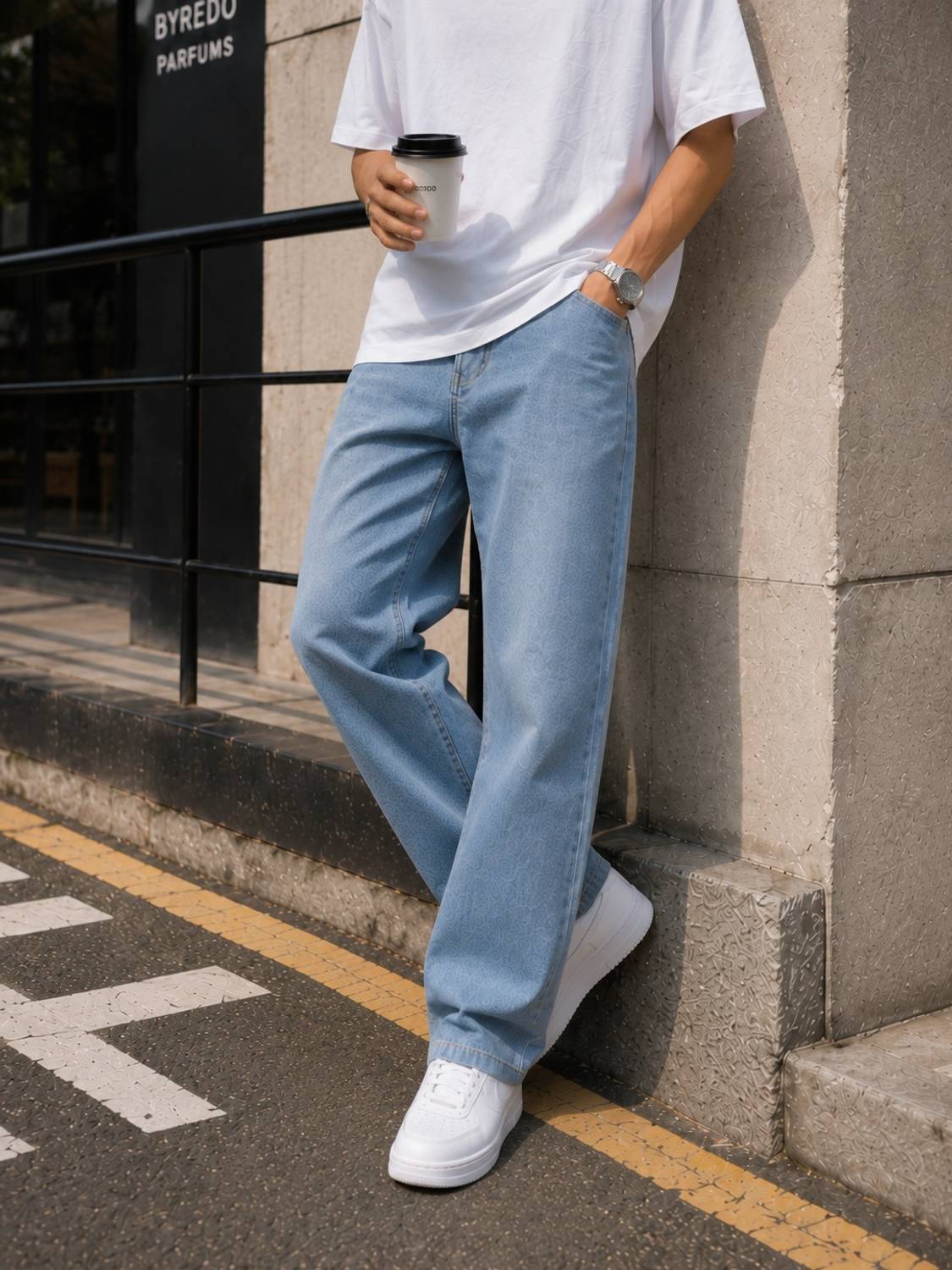 Denim Life Loose Fit Men Light Blue Jeans - Image 3