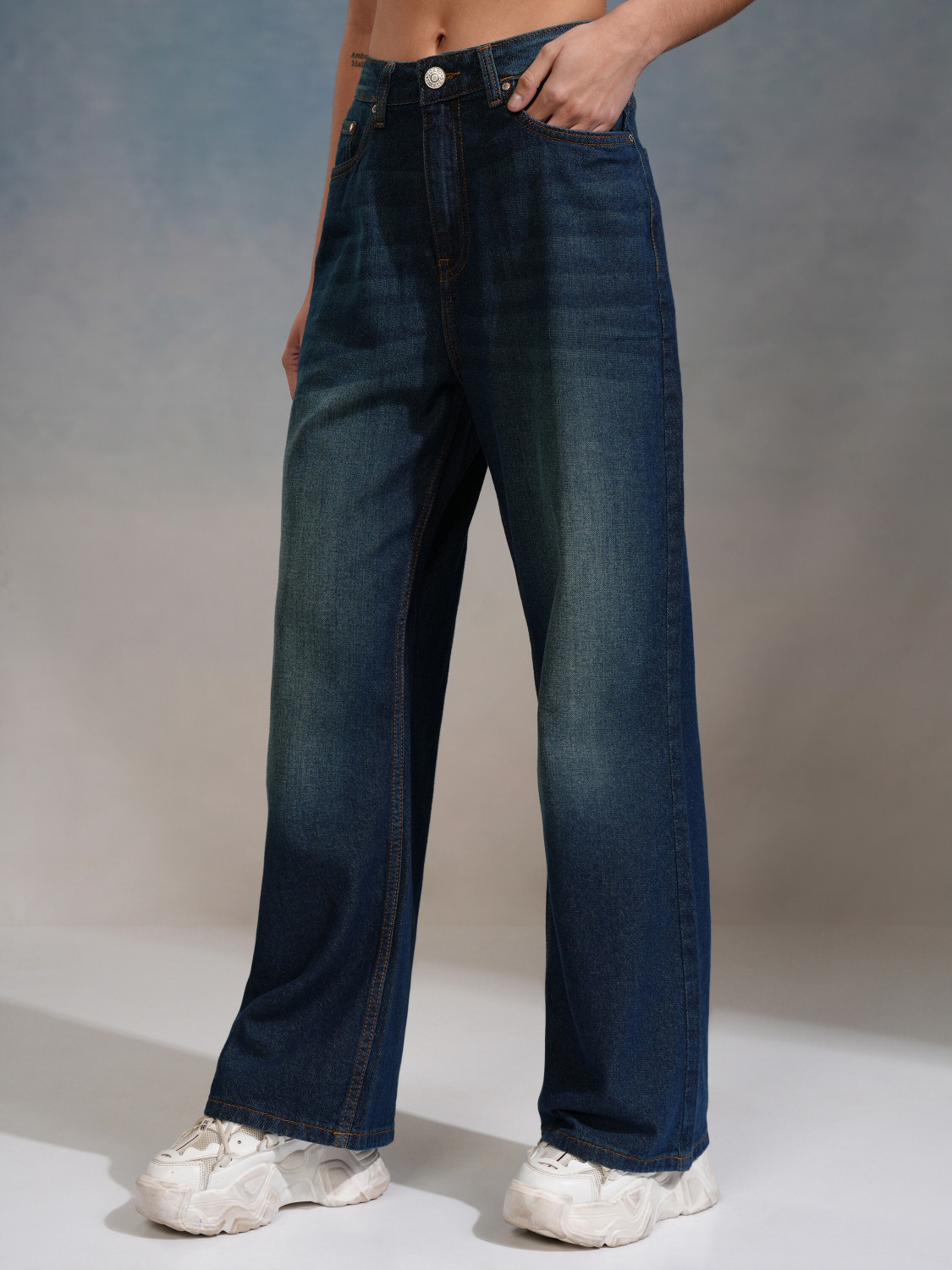 Image of Tokyo Talkies Loose Fit Women Blue Jeans