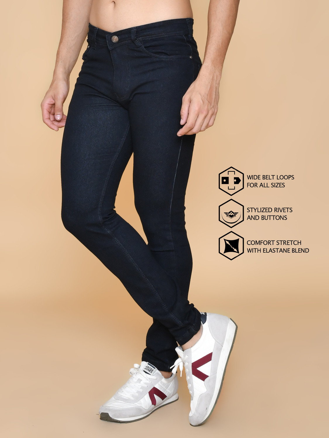 Image of RASSO Slim Men Black Jeans