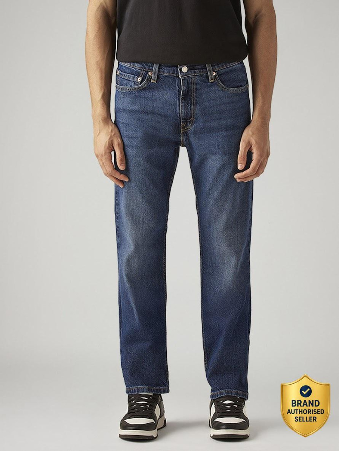 Image of LEVI'S Straight Fit Men Dark Blue Jeans