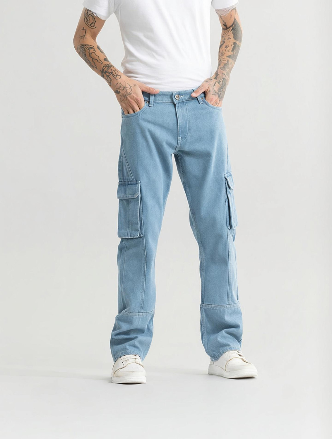 Image of Snitch Regular Men Blue Jeans