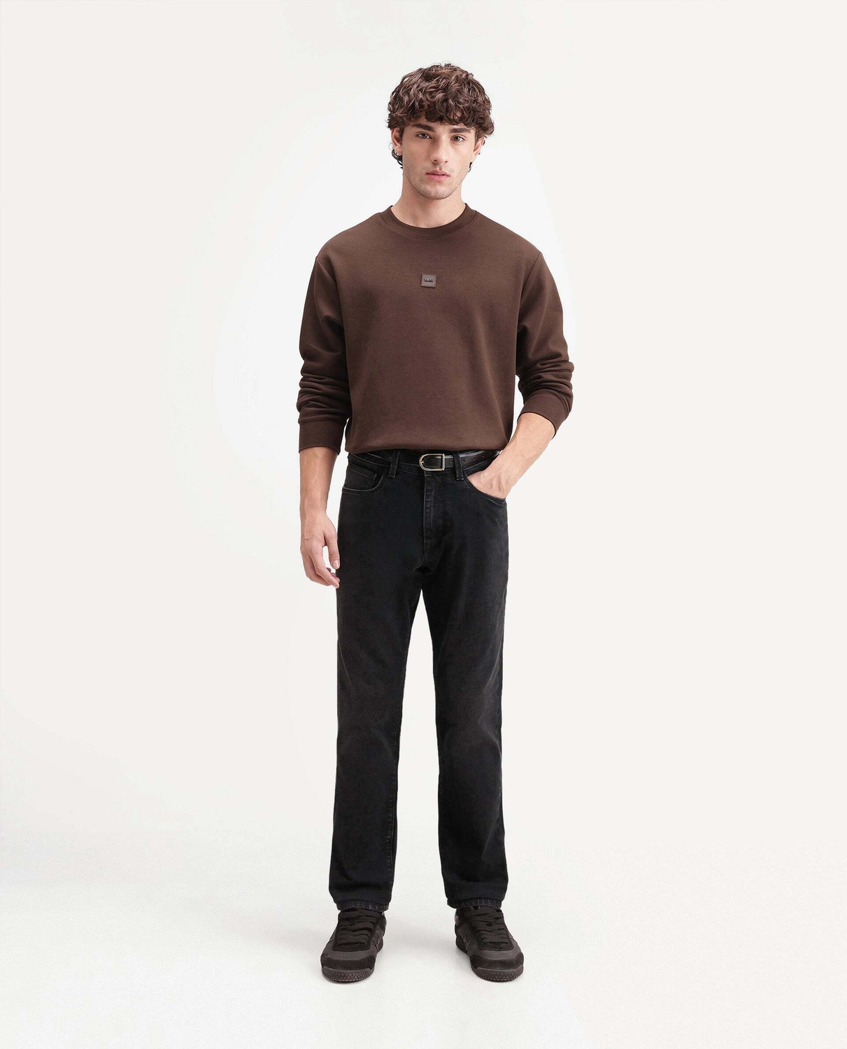 Image of RARE RABBIT Slim Men Black Jeans