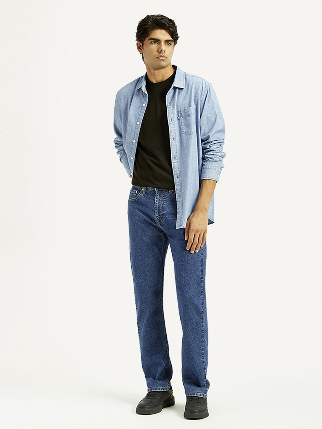 Image of LEVI'S 505 Straight Fit Men Blue Jeans