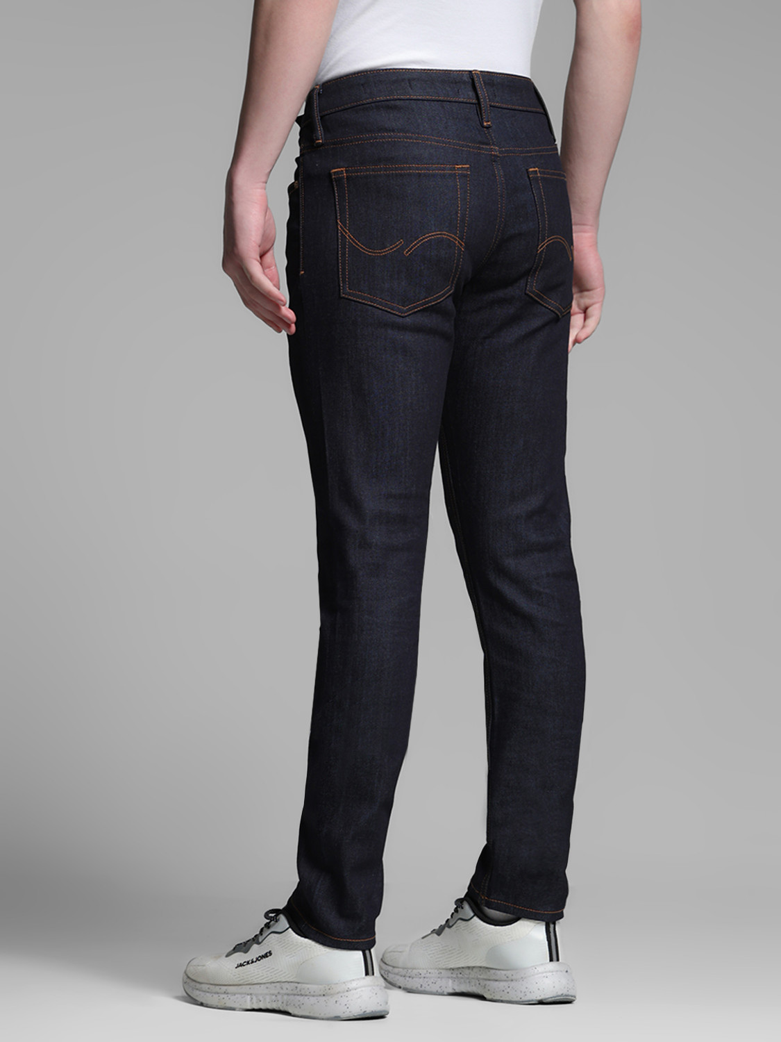 Image of JACK & JONES Slim Men Dark Blue Jeans