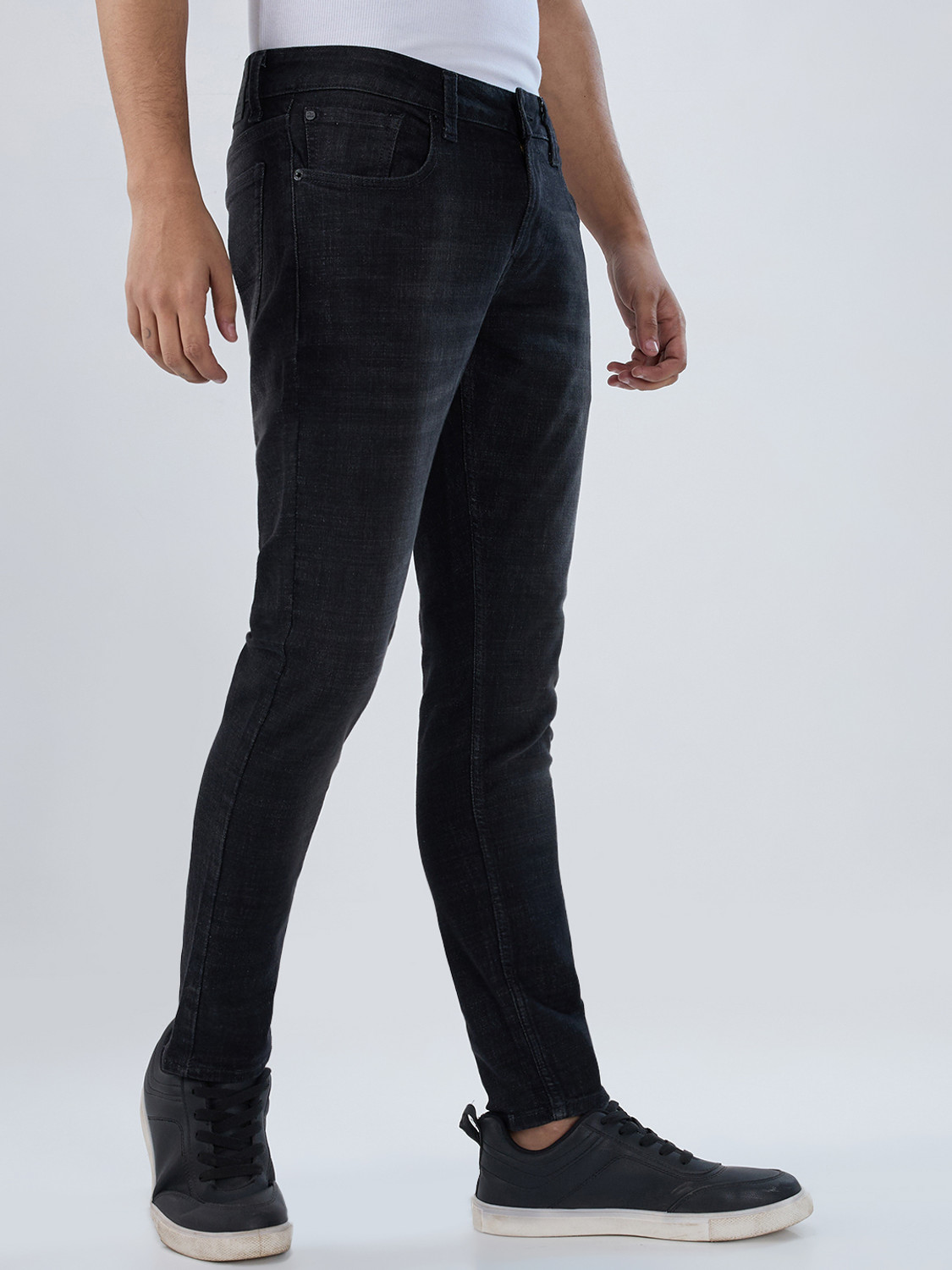 Image of Spykar Slim Men Grey Jeans