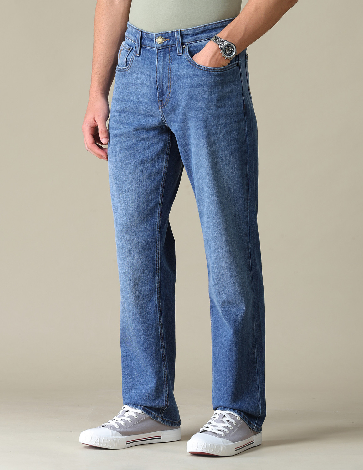 Image of U.S. Polo Assn. Denim Co. Relaxed Fit Men Blue Jeans