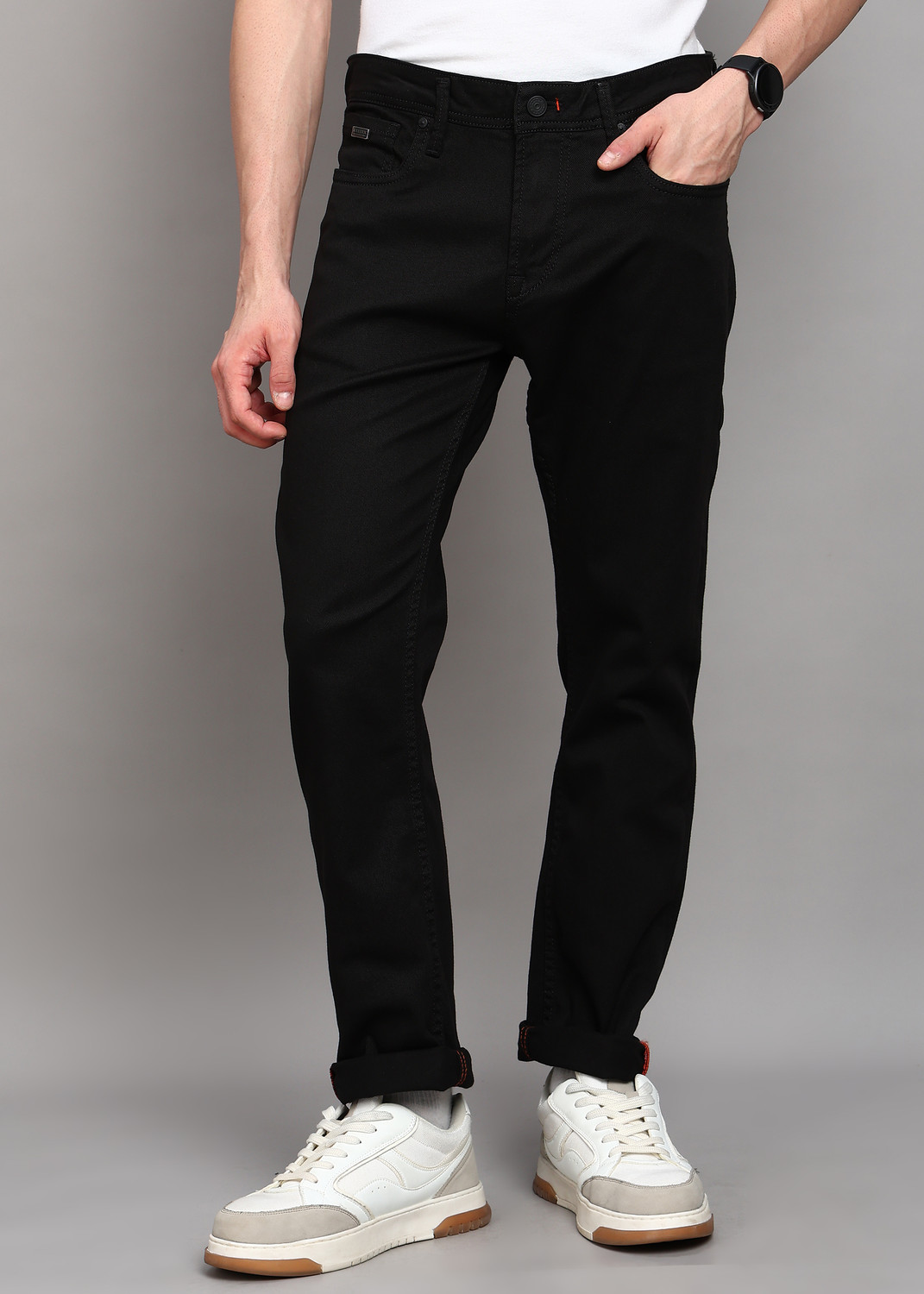 Image of KILLER Straight Fit Men Black Jeans
