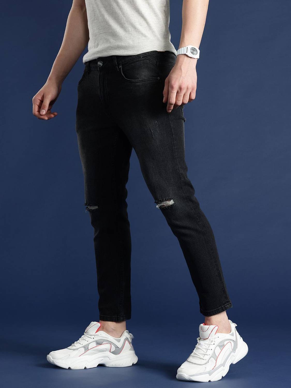 Mast & Harbour Slim Men Black Jeans - Image 2