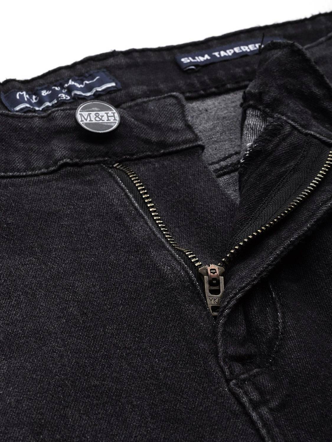 Mast & Harbour Slim Men Black Jeans - Image 4