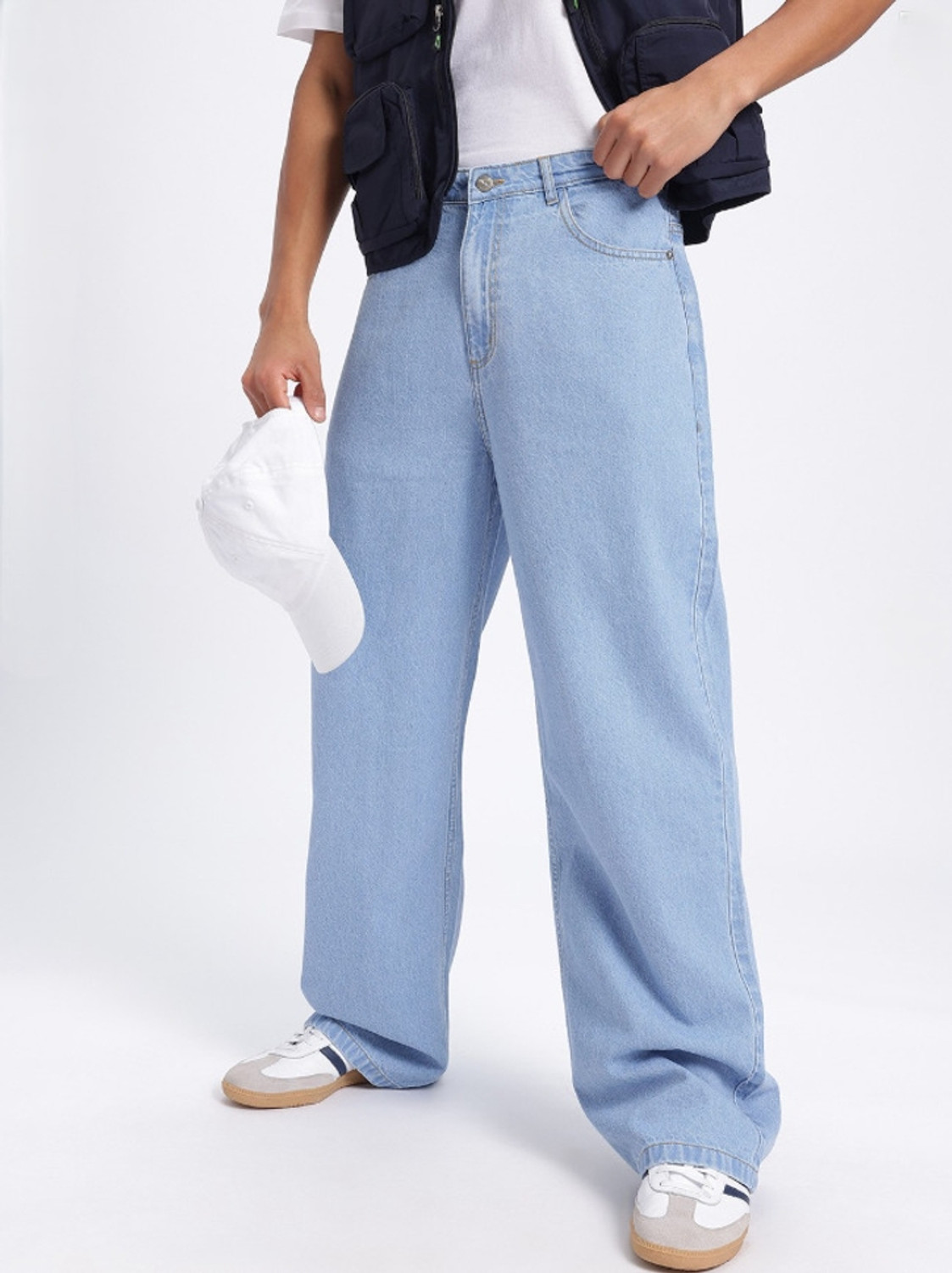 Image of DENIM4MEN Straight Fit Men Light Blue Jeans