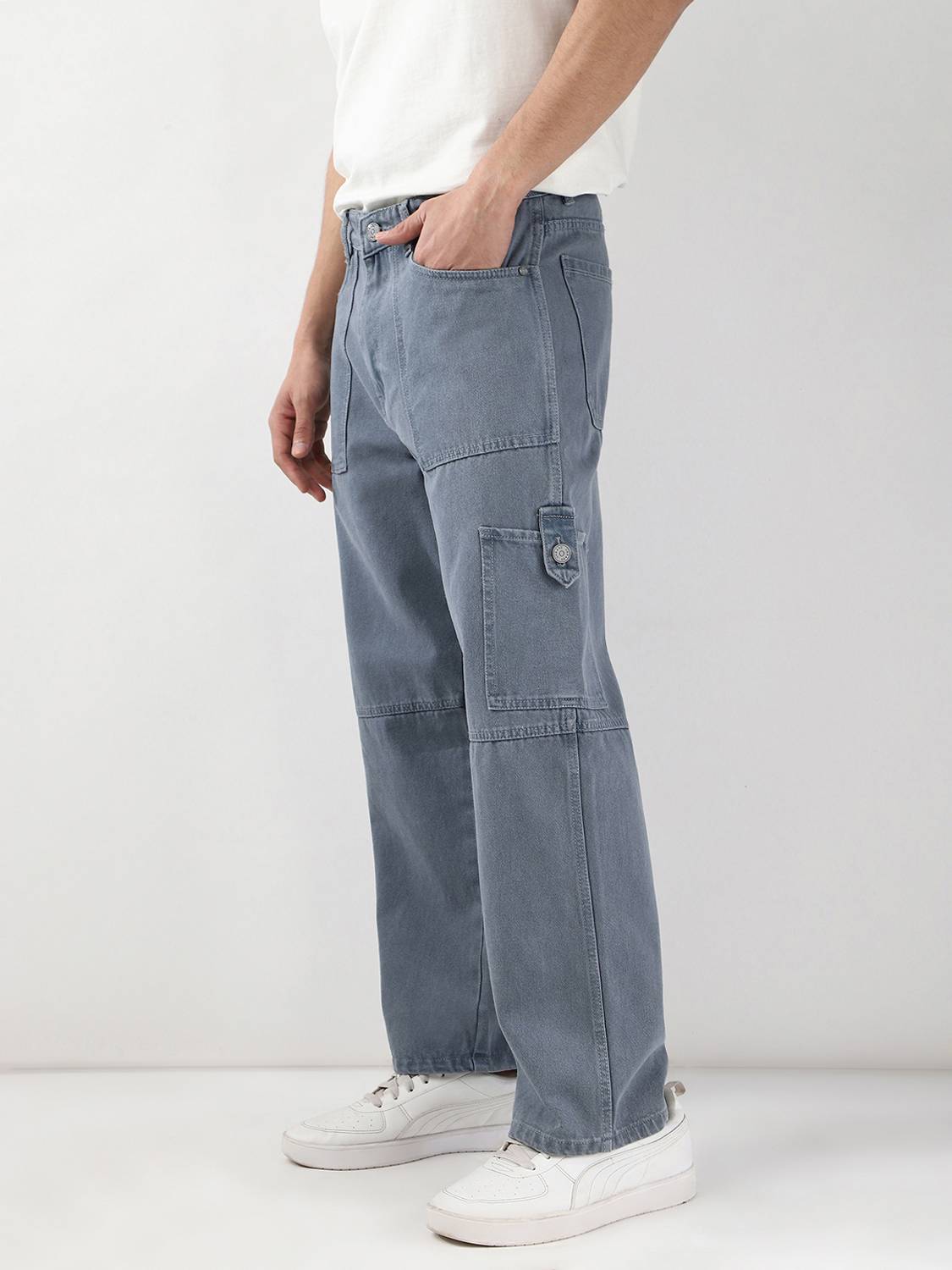 Urbano Fashion Loose Fit Men Light Blue Jeans - Image 2