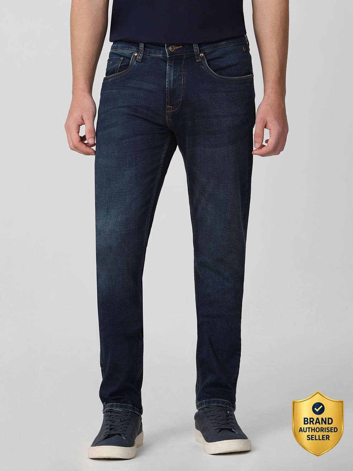 Image of MUFTI Straight Fit Men Dark Green Jeans