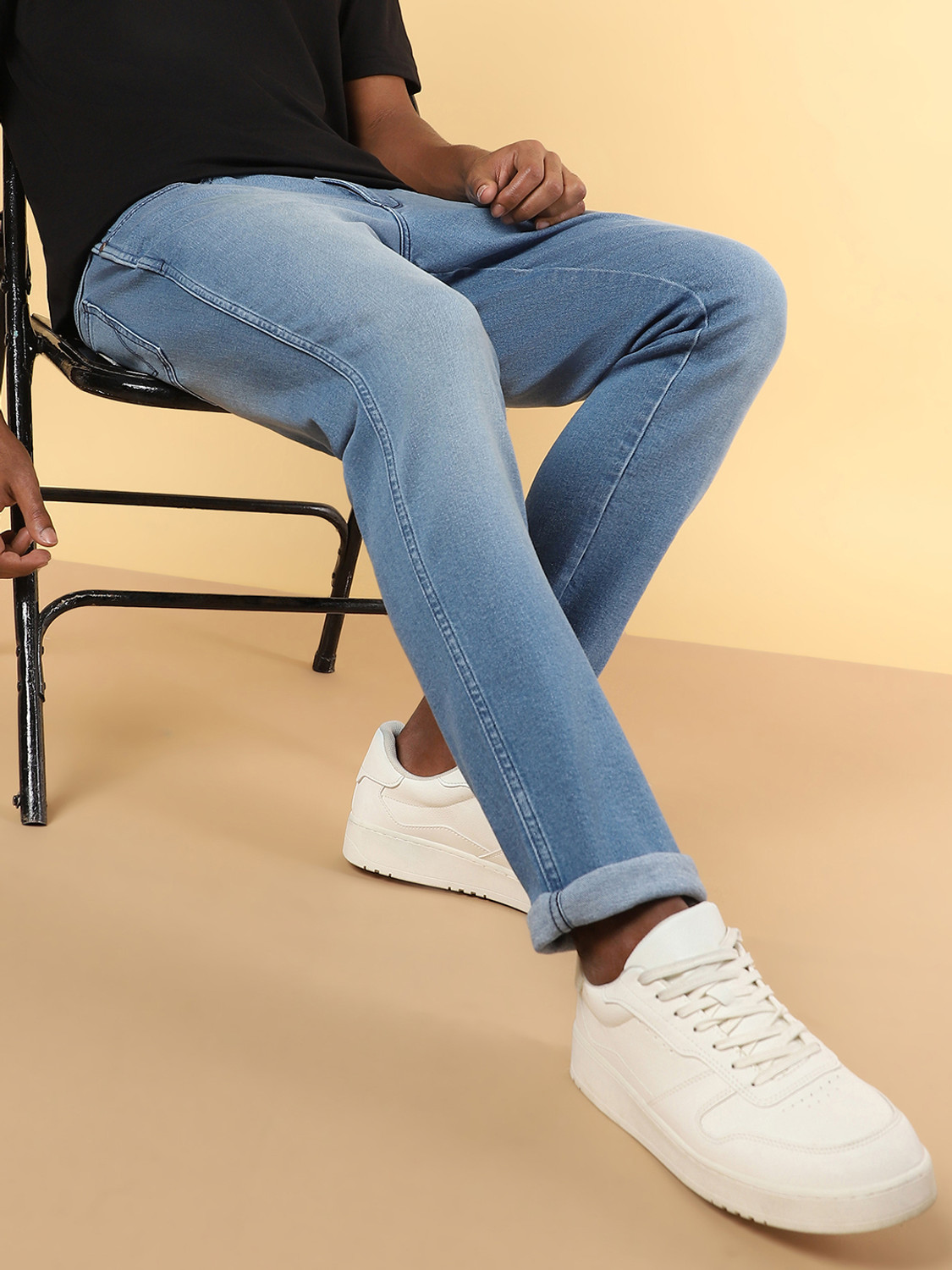 Image of Wrangler Slim Men Light Blue Jeans