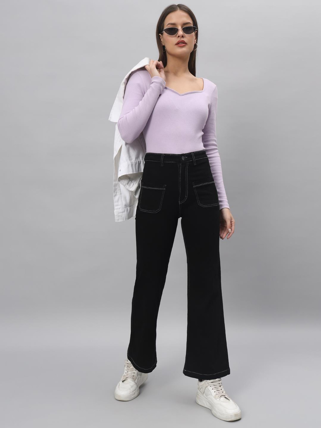Image of Roadster Boot-Leg Women Black Jeans